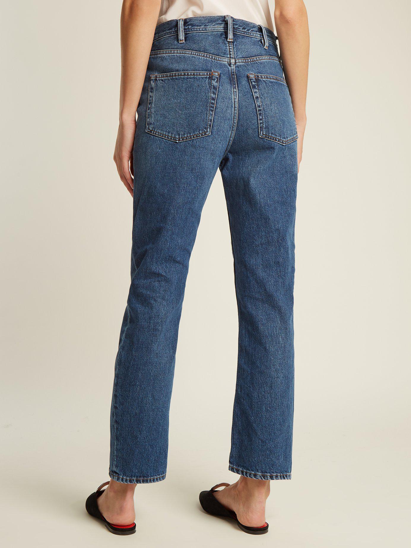 Acne Studios Denim Blå Konst Log Low-rise Straight-leg Jeans in Mid ...