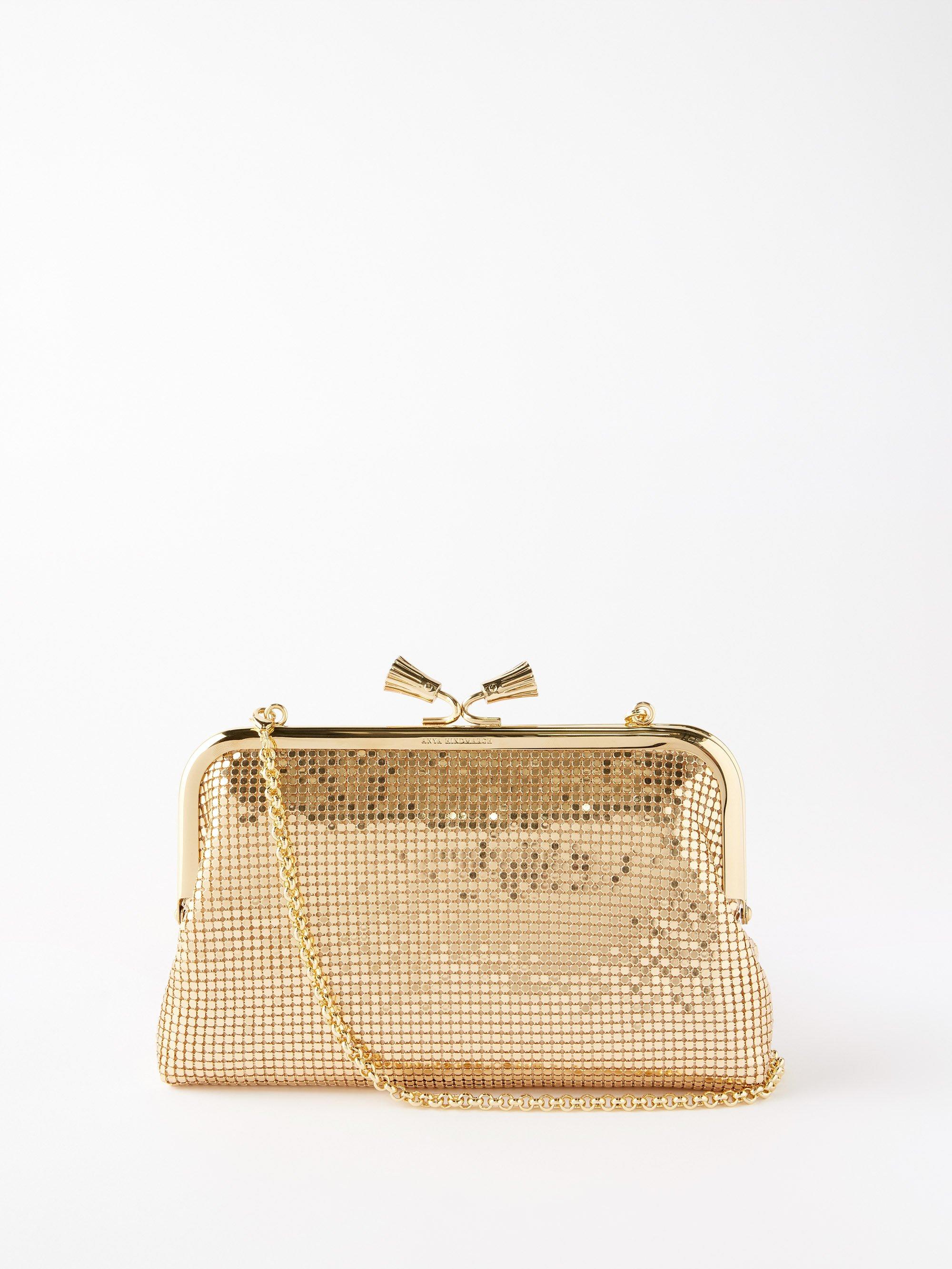 Anya Hindmarch Maud Sequinmesh Clutch Bag in Natural Lyst