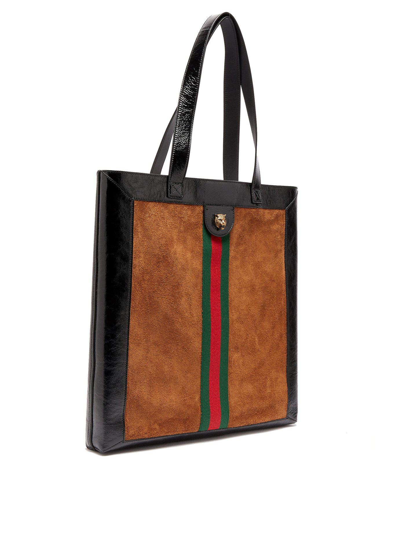 gucci brown suede tote