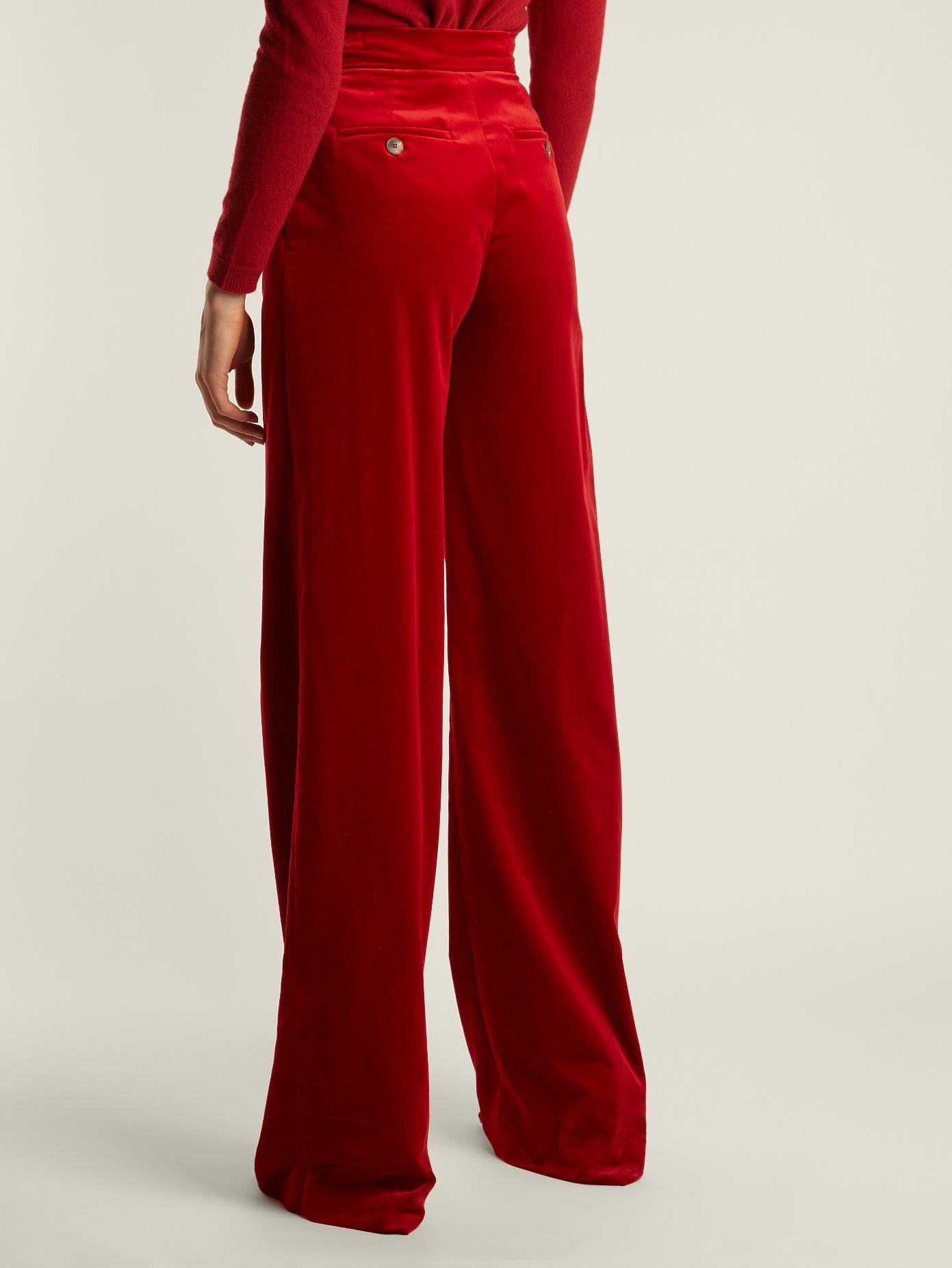 max mara velvet trousers