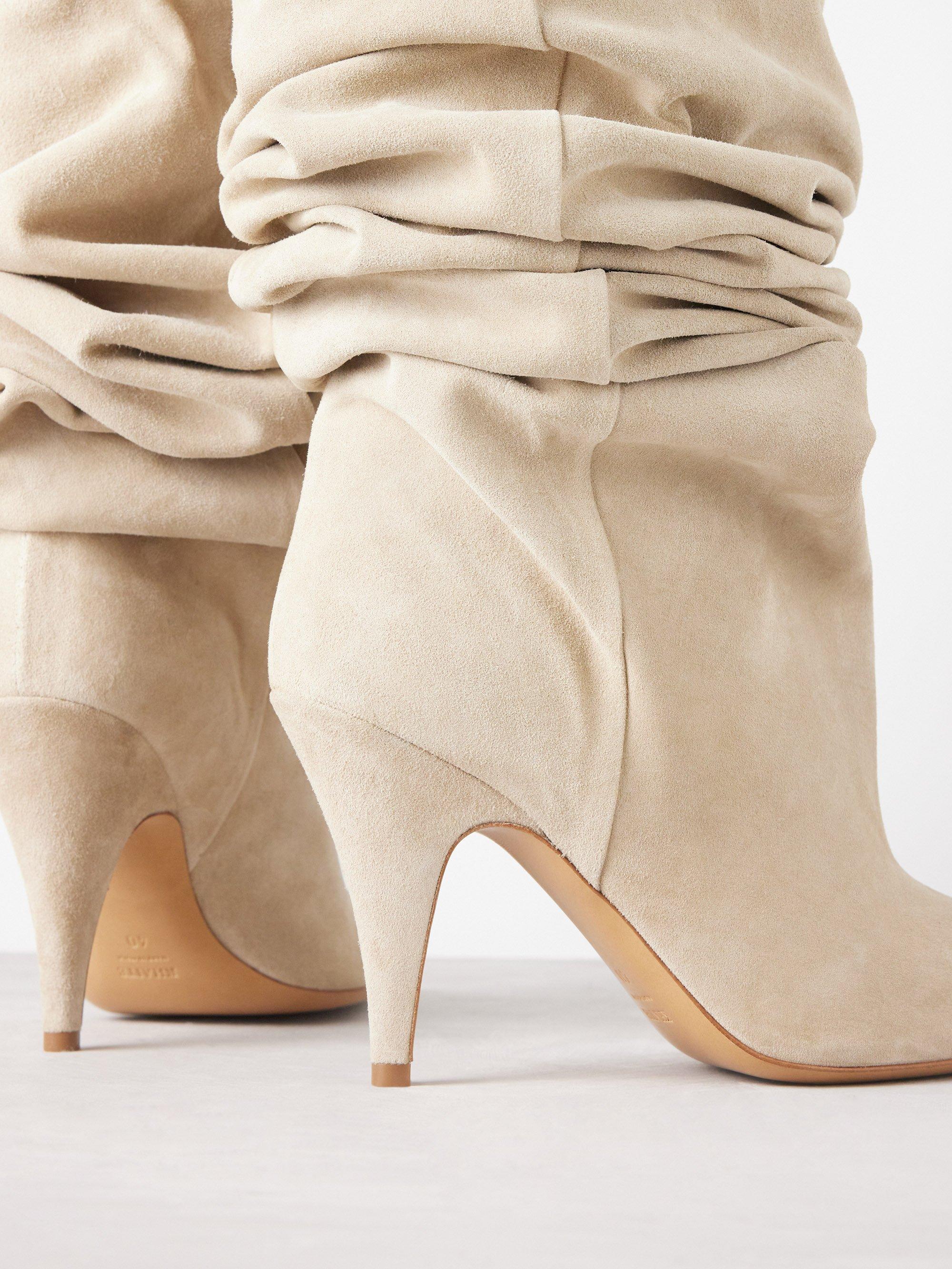 Slouchy open hot sale toe booties