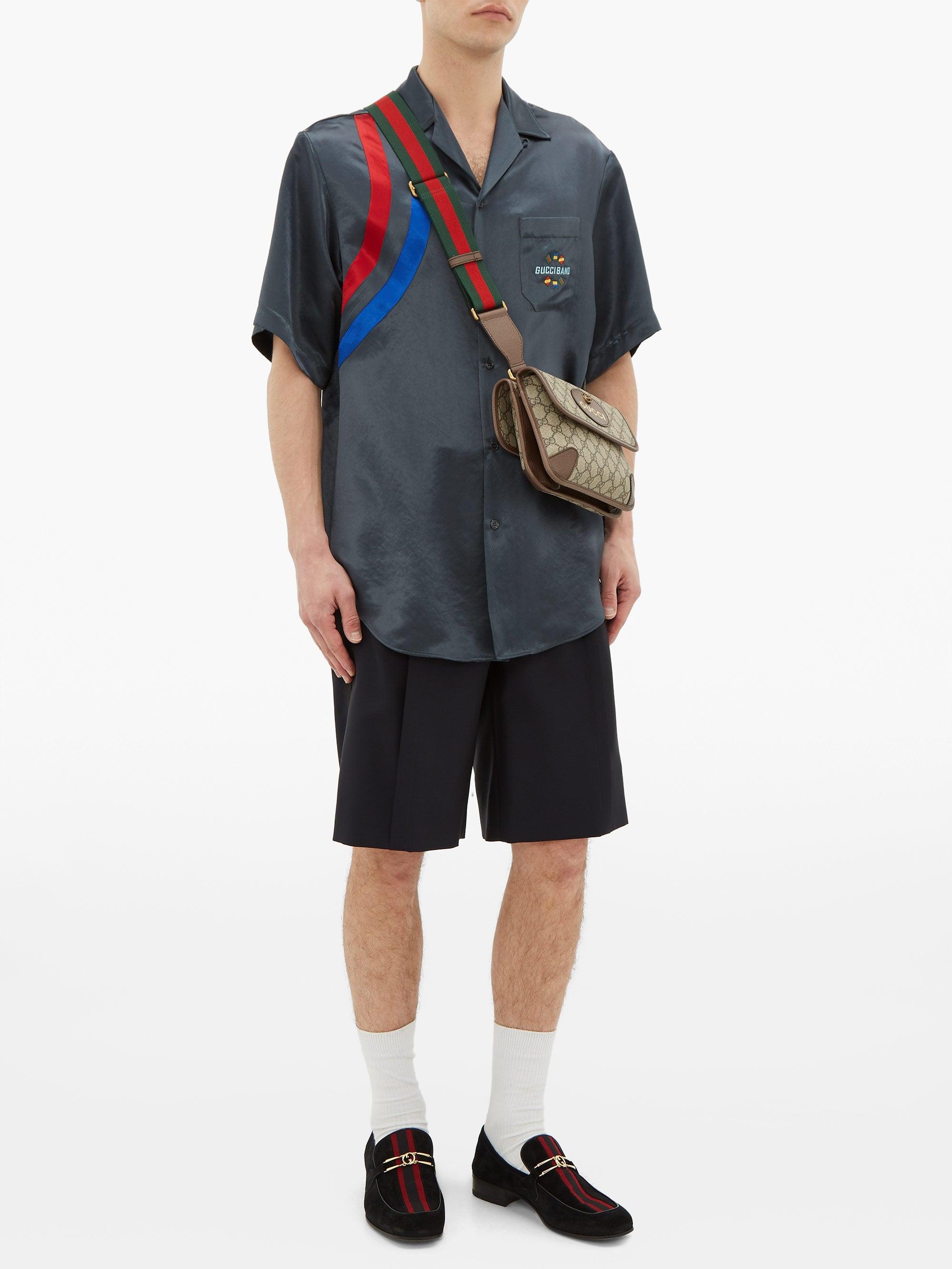 Gucci Band-embroidered Satin Bowling 
