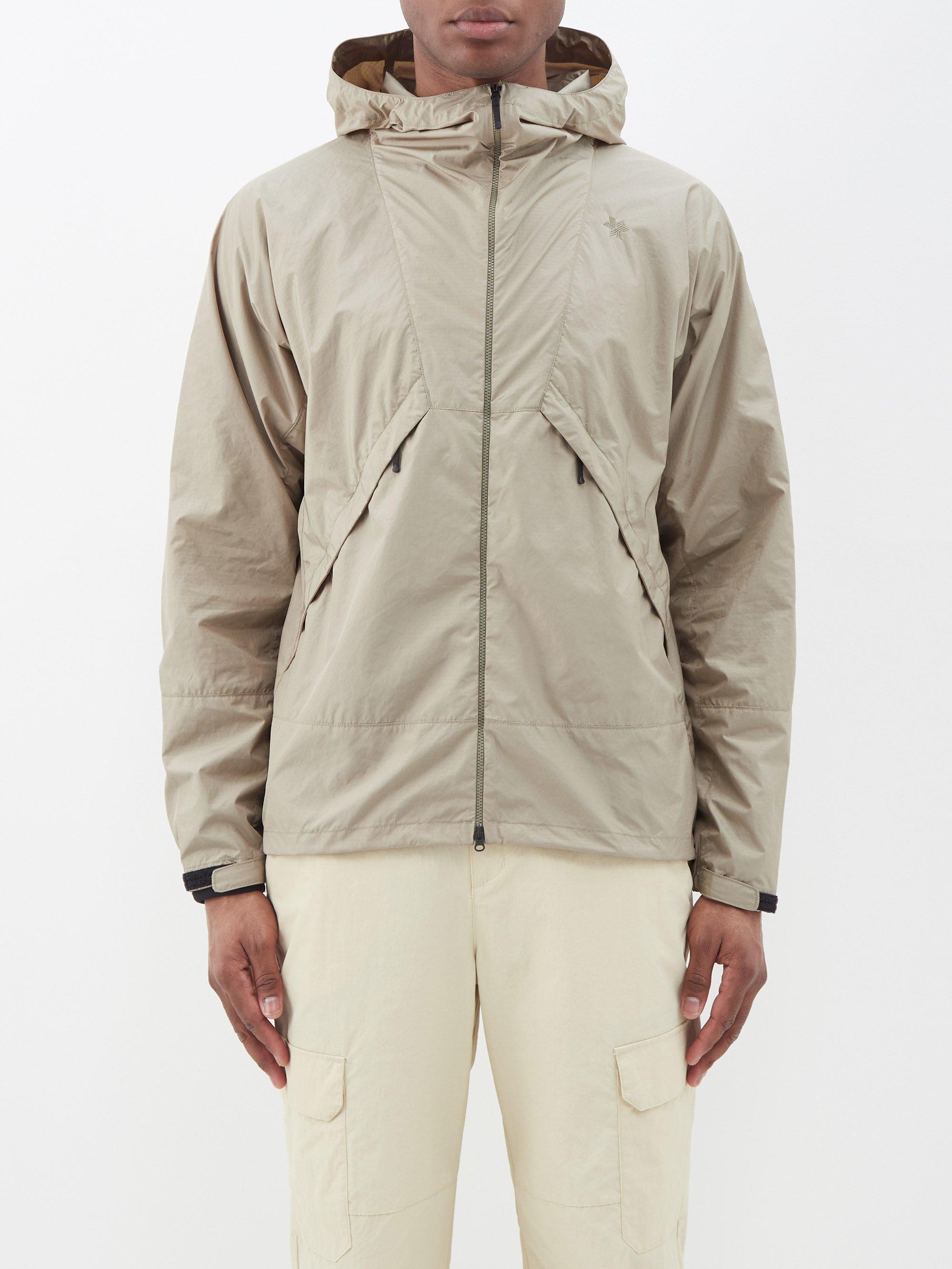 Goldwin Packable Ripstop Hooded Jacket in Natural for Men | Lyst