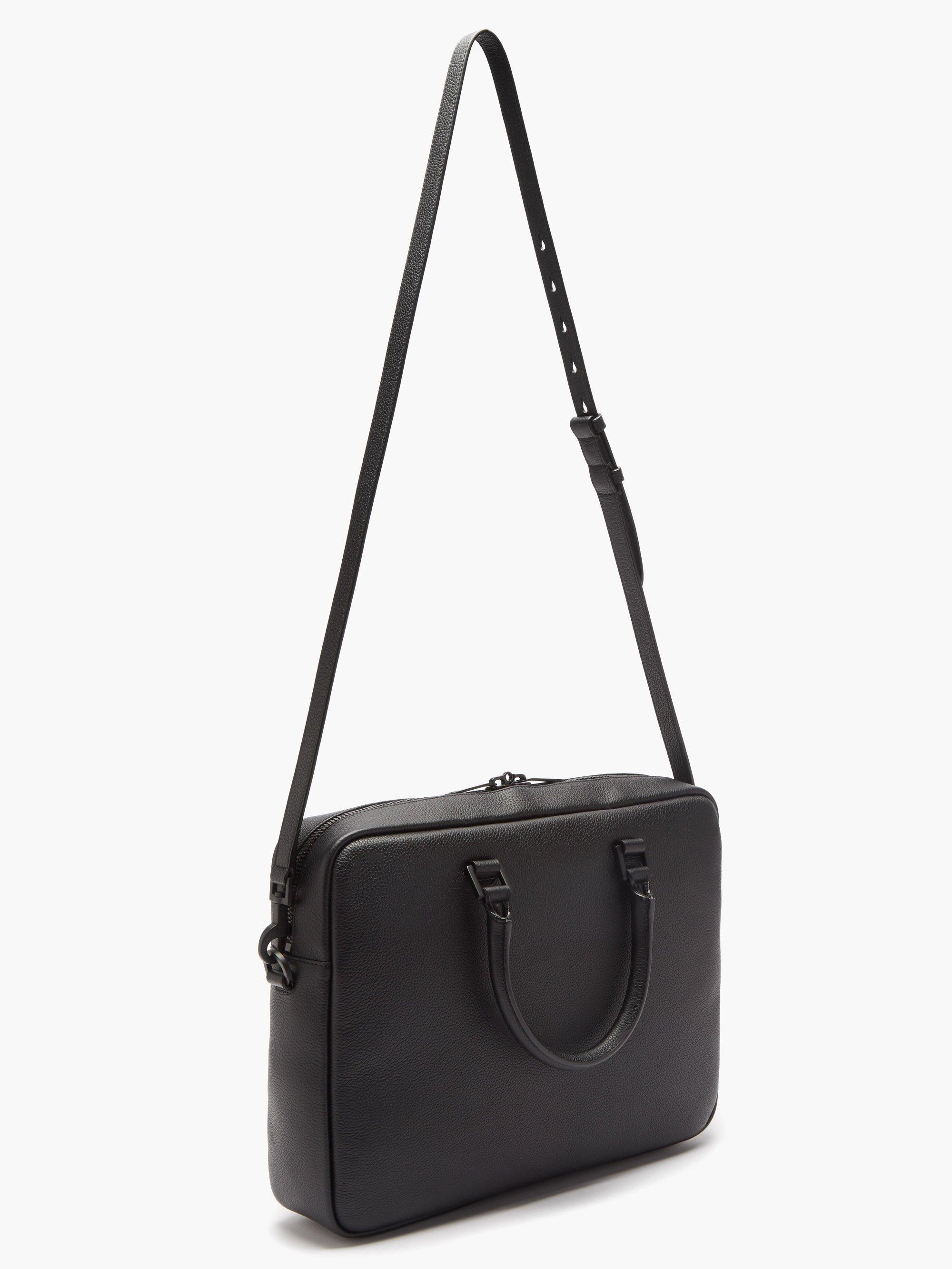 Saint Laurent Sac De Jour Grained-leather Briefcase in Black for Men | Lyst