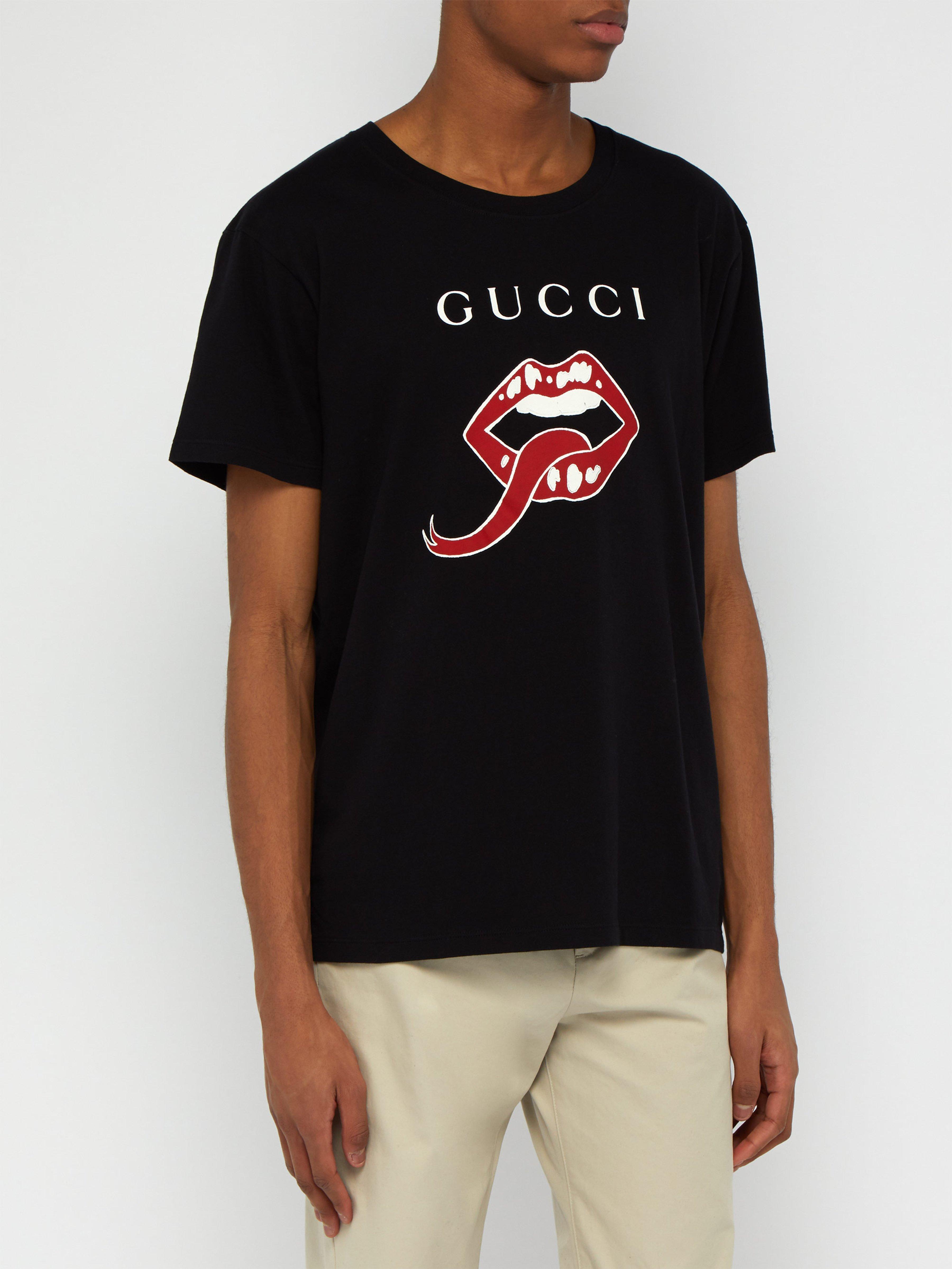 gucci mouth print t shirt