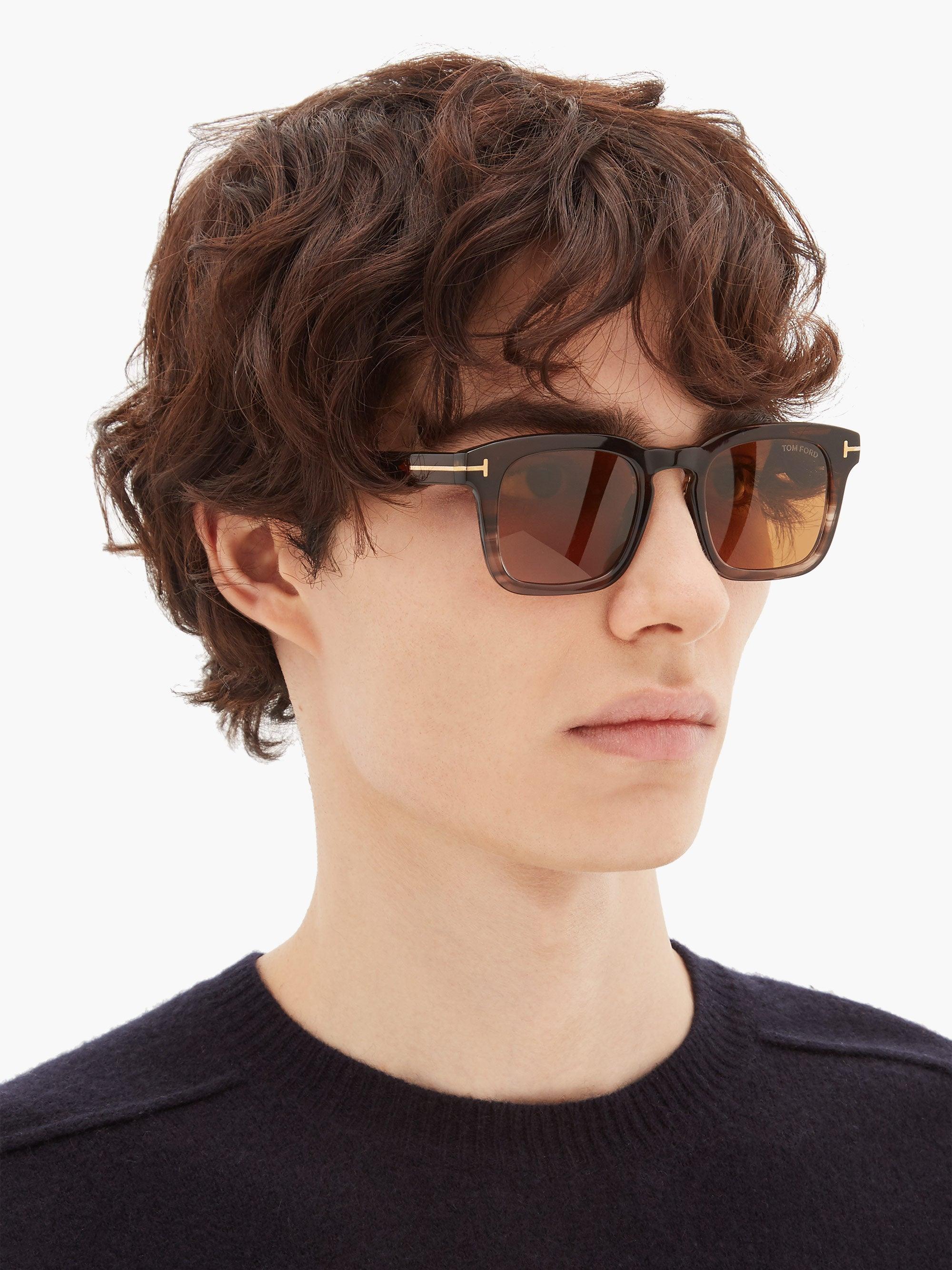 Tom Square Horn-effect Acetate in Brown for Men | Lyst