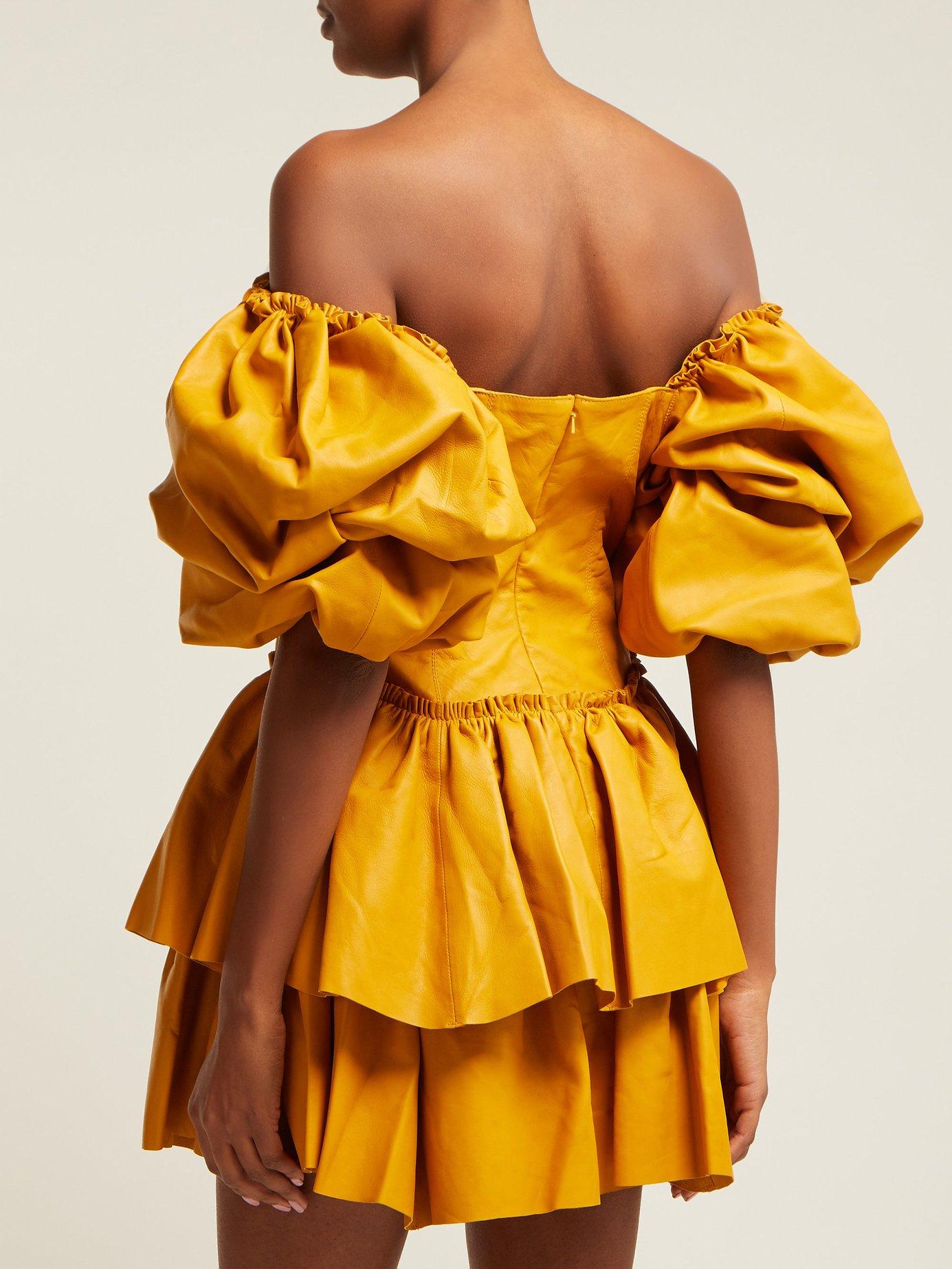 aje yellow mini dress