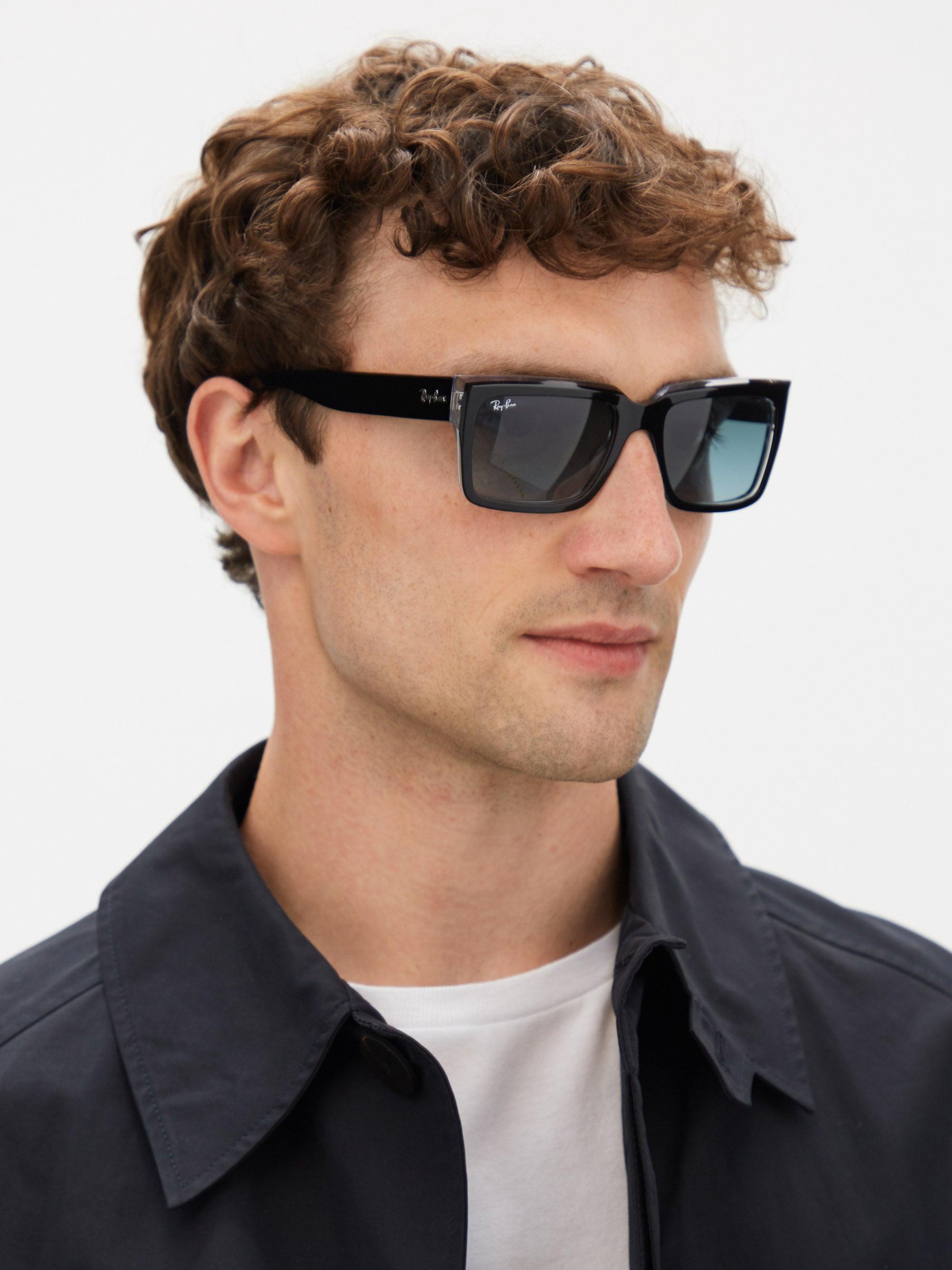 Ray-Ban Inverness Square Acetate Sunglasses in Black for Men | Lyst