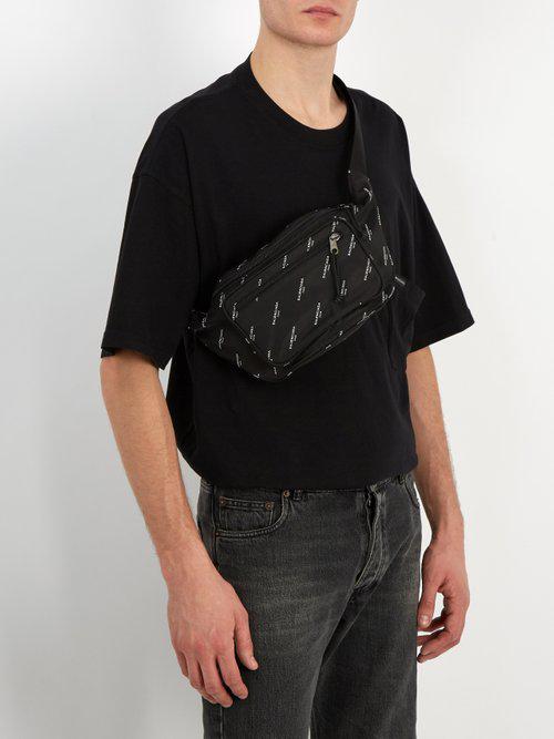 Balenciaga Logo-print Canvas Belt Bag in for Men | Lyst