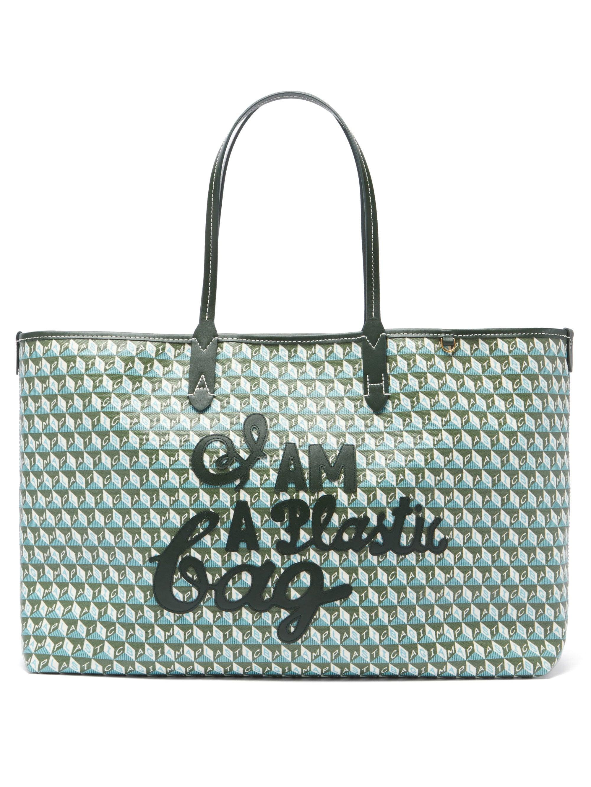Anya Hindmarch I Am A Plastic Bag Recycledcanvas Tote Bag in Green Lyst