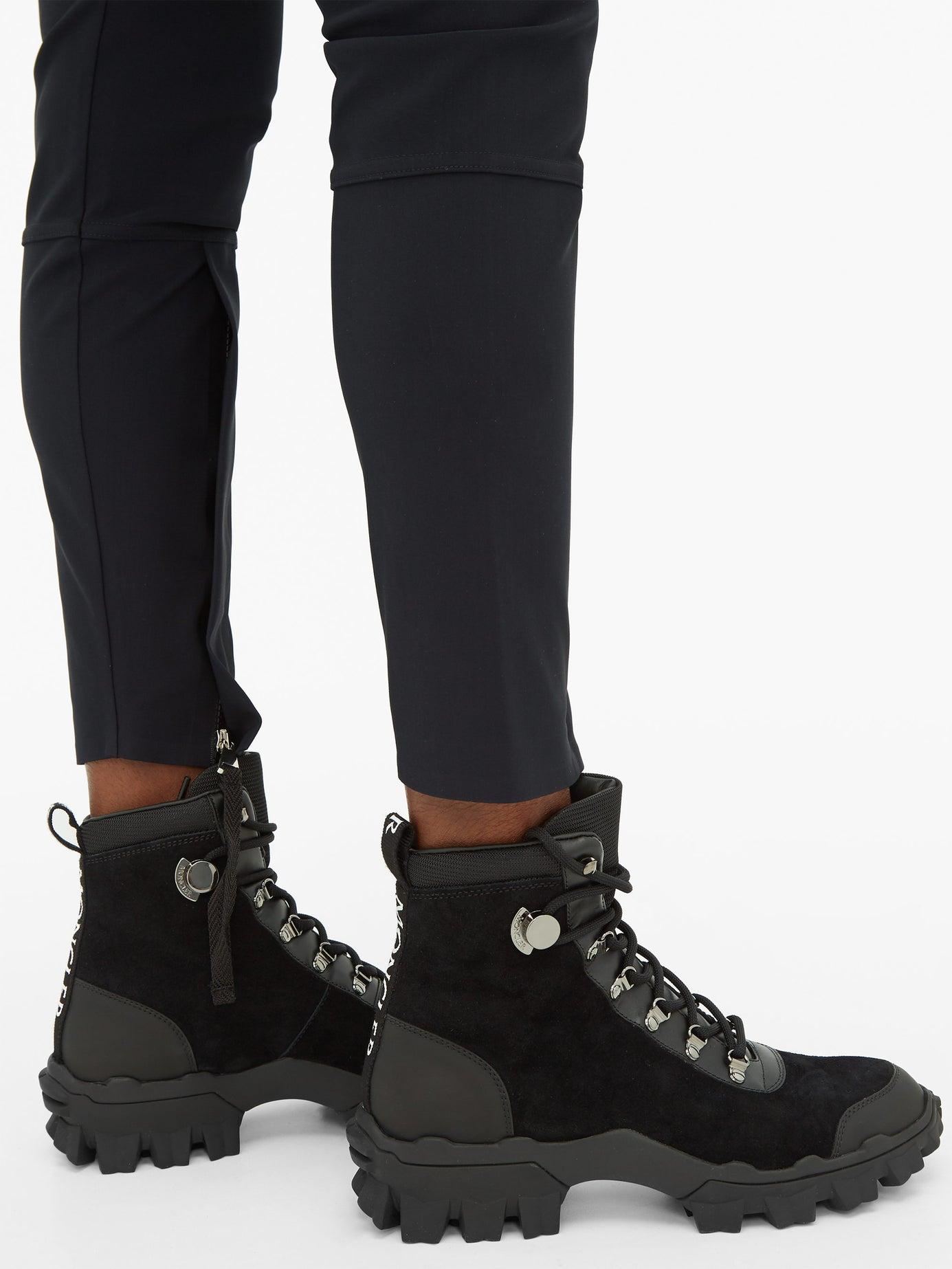 Moncler Helis Suede Ankle Boots in Black | Lyst