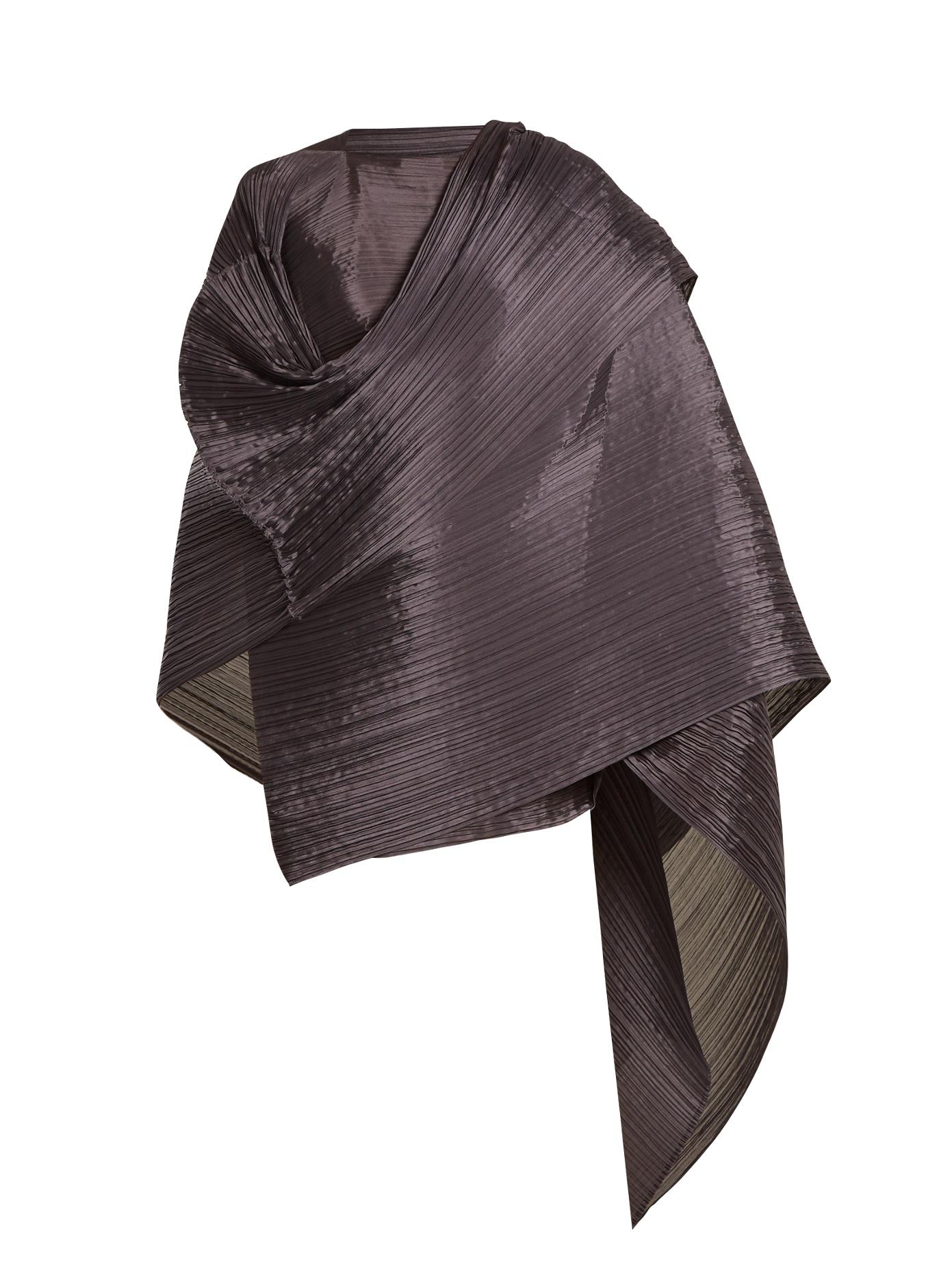 Pleats Please Issey Miyake Madame T Pleated Scarf in Gray | Lyst