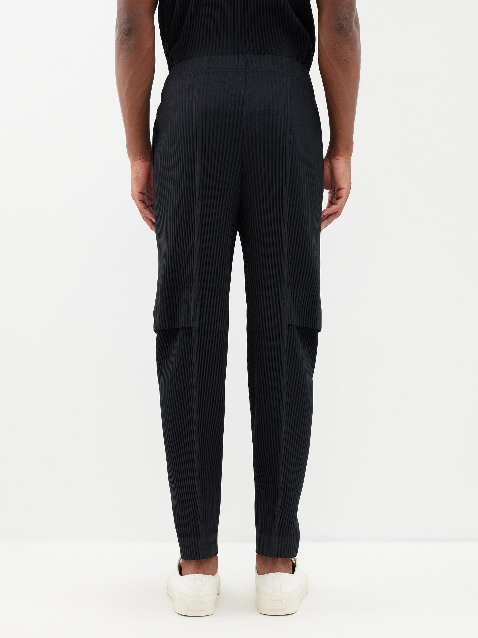 Homme Plissé Issey Miyake Technical-pleated Tapered Cargo Trousers
