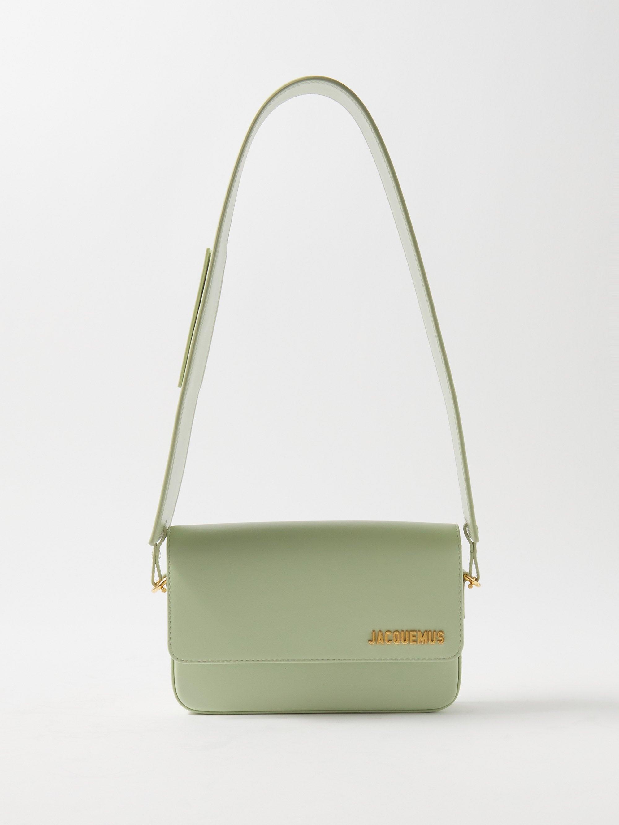 Jacquemus Le Carinu Leather Shoulder Bag in Light Green (White) Lyst