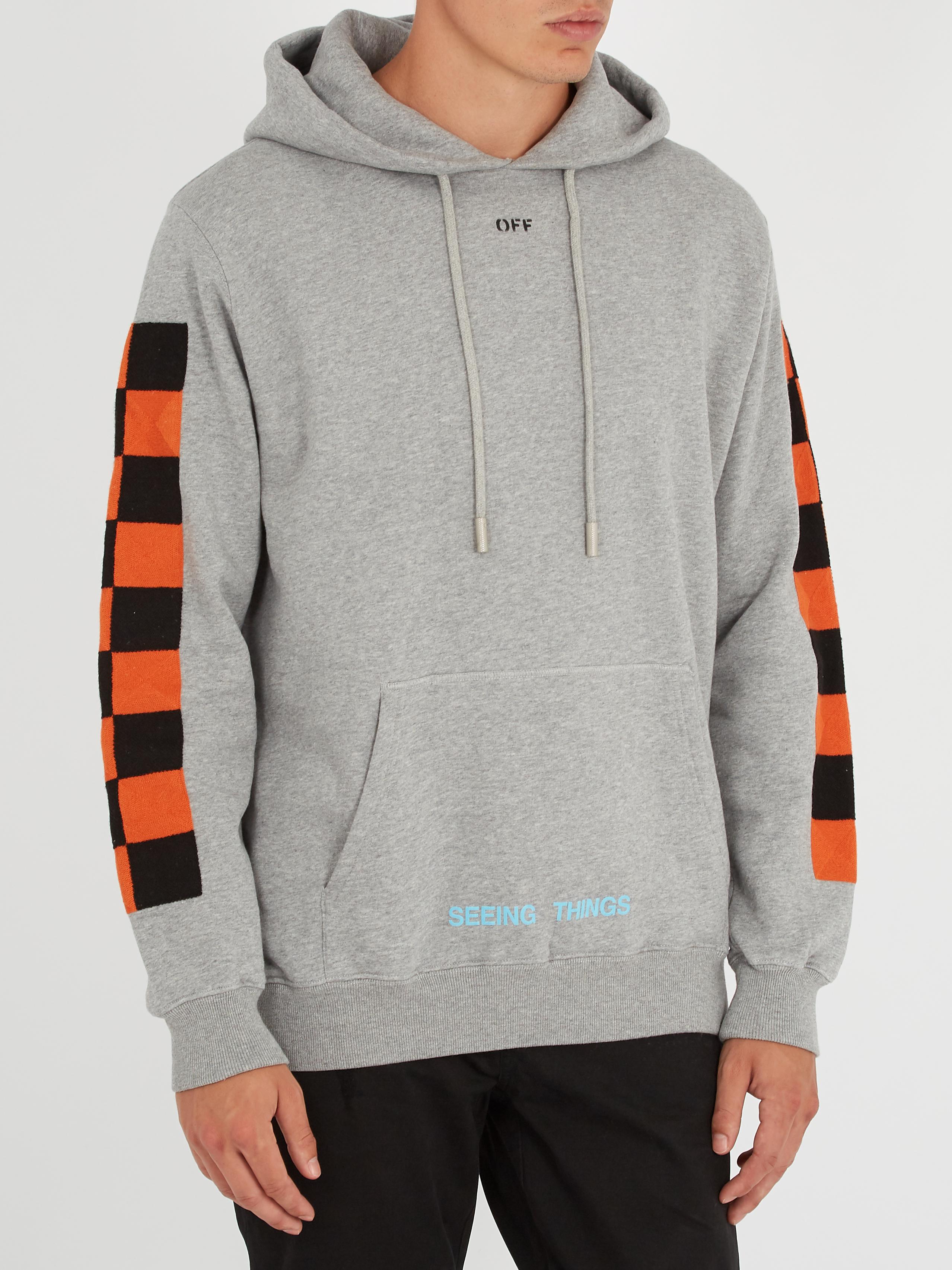 OFF WHITE Striped Panel Hoodie Virgil Abloh - SNEAKWEARS