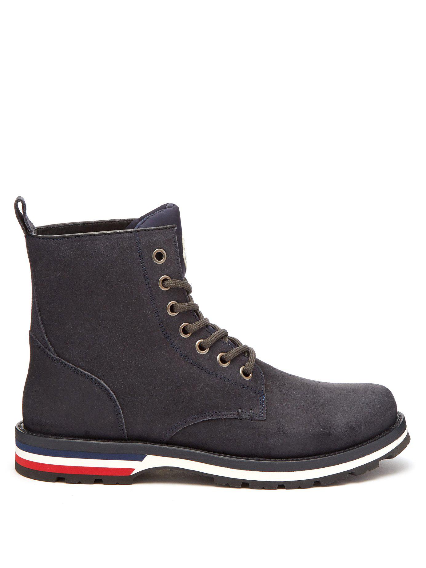 Moncler Men's New Vancouver Suede Boots in Blue for Men - Lyst
