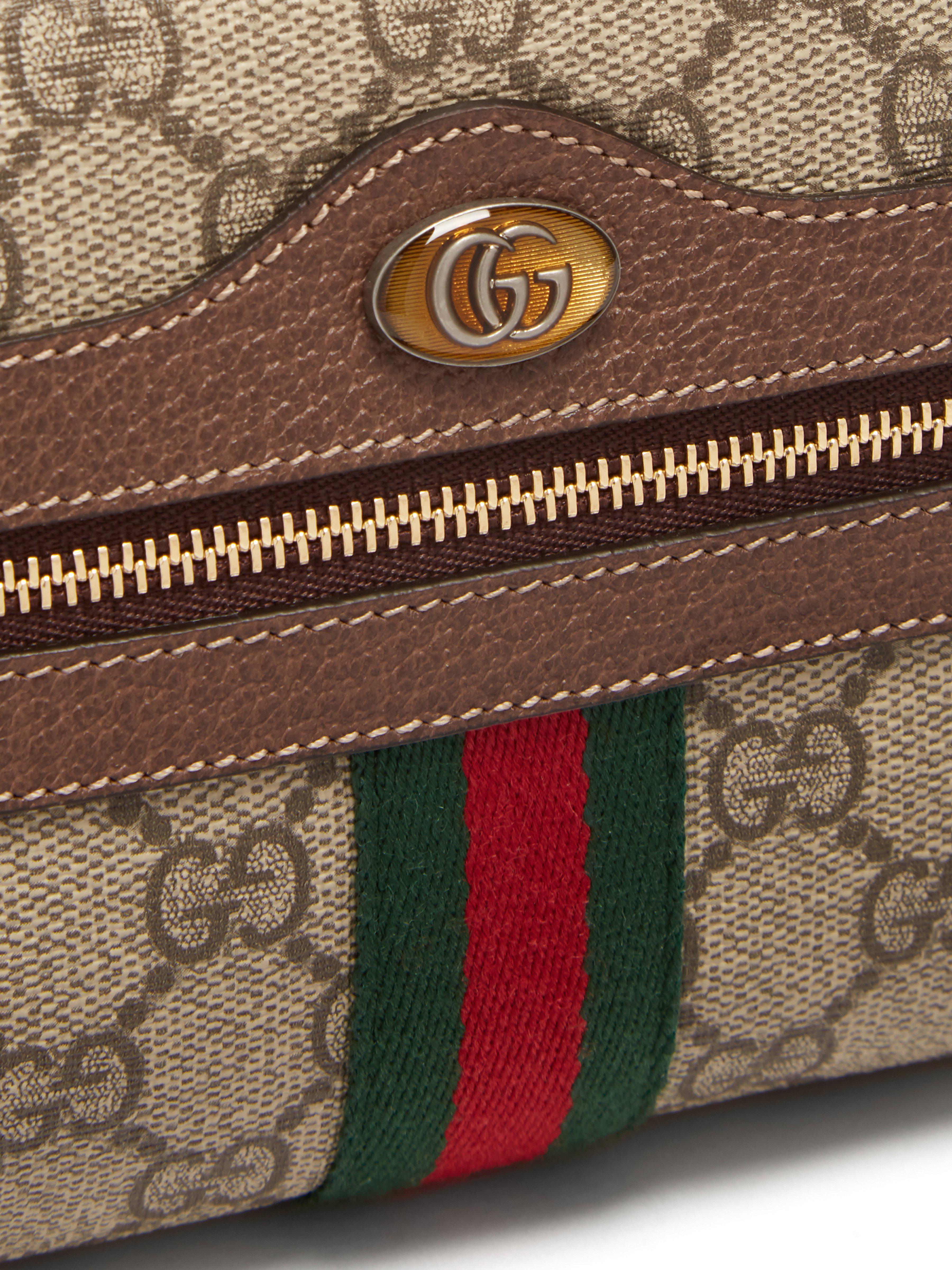 Gucci Ophidia Gg Supreme Cross Body Mini Bag in Brown - Lyst