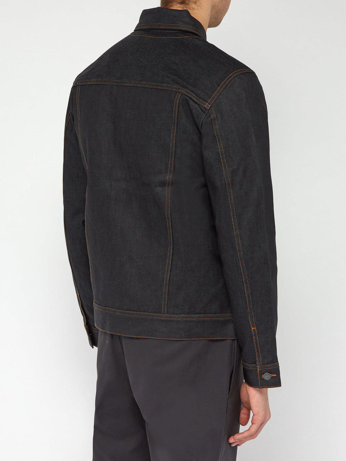 A.P.C. Rick Padded Waxed Denim Jacket in Indigo (Blue) for Men Lyst