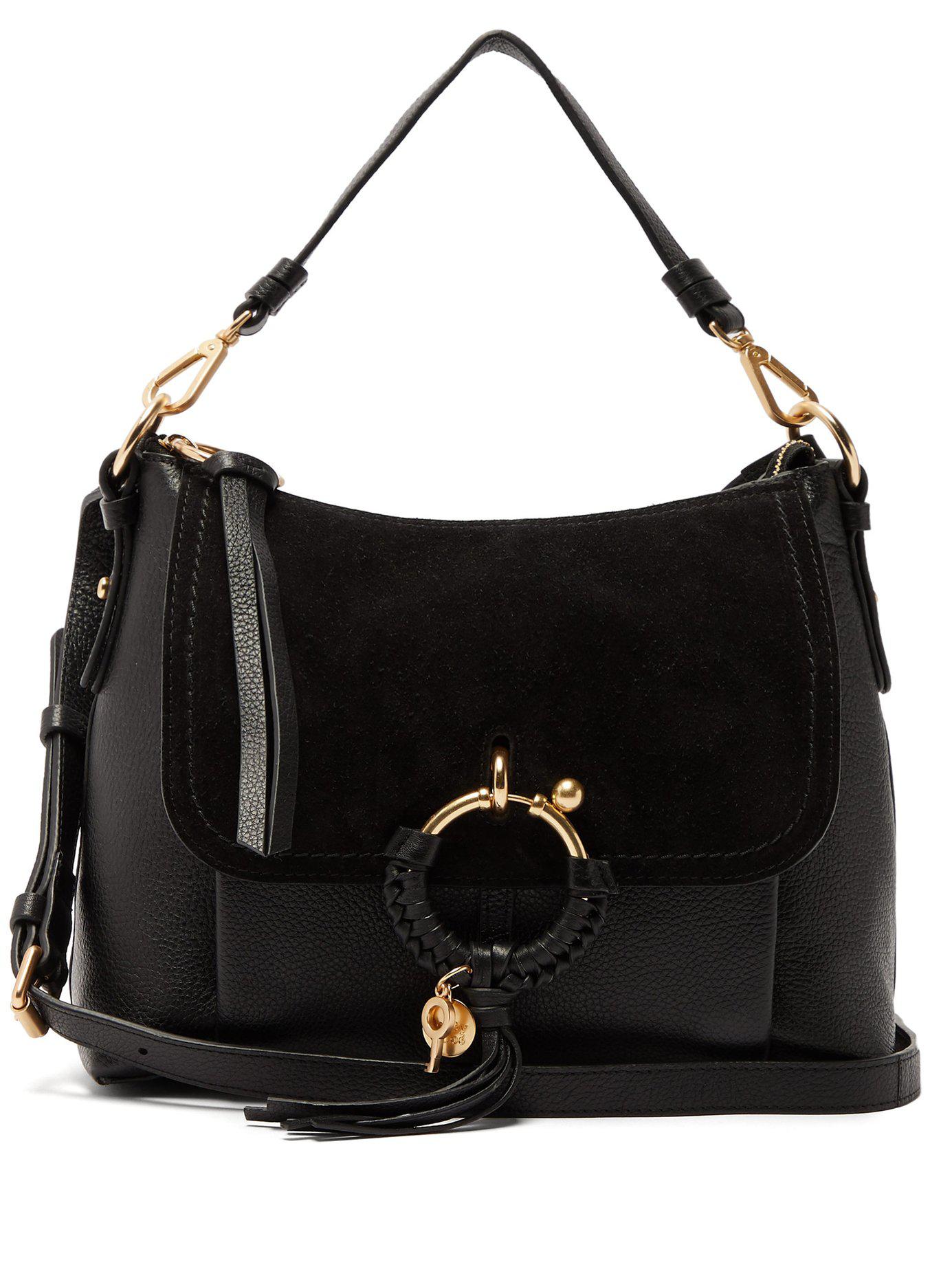 See By Chloé Joan Small Leather Shoulder Bag in Black | Lyst