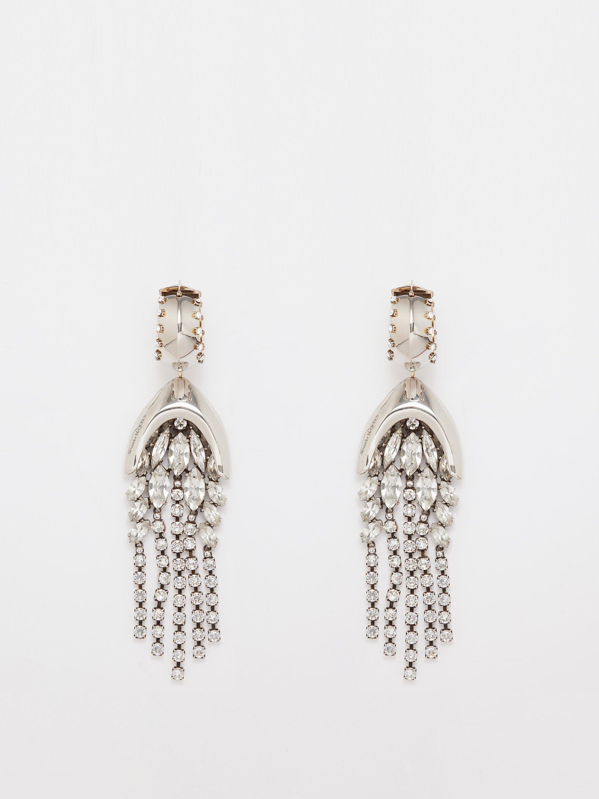 Alexander McQueen crystal-embellished Skull Earrings - Farfetch