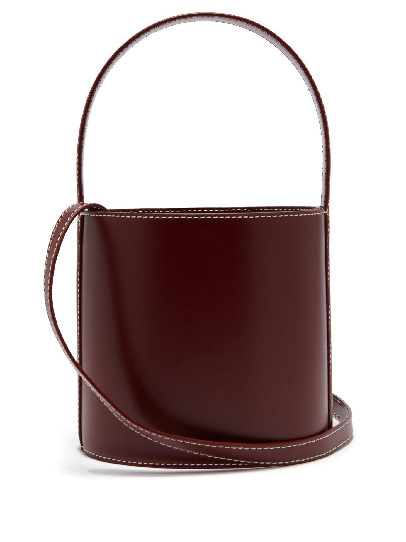 bissett leather bucket bolsa