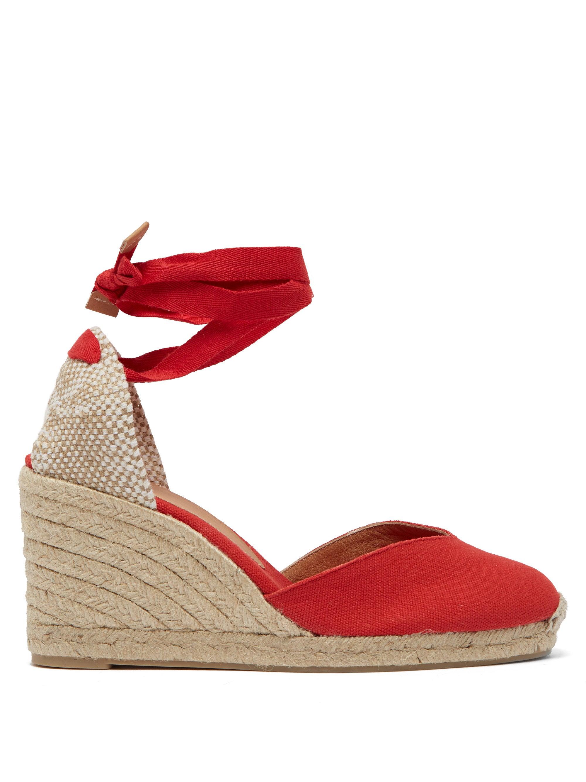 castañer carina 80 canvas wedge espadrilles