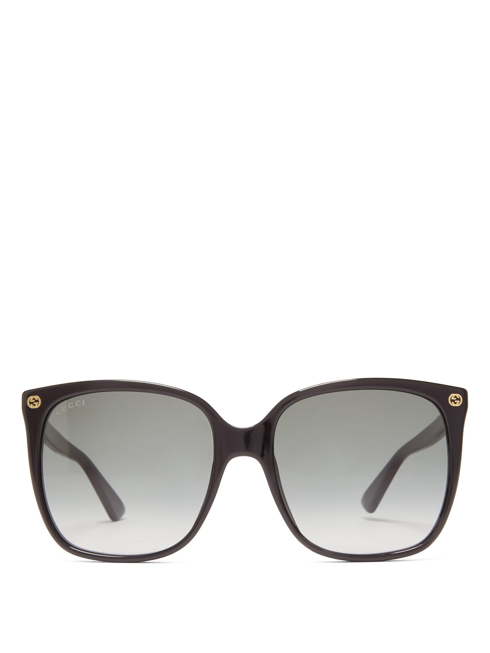 Gucci Oversized Square Acetate Sunglasses Lyst