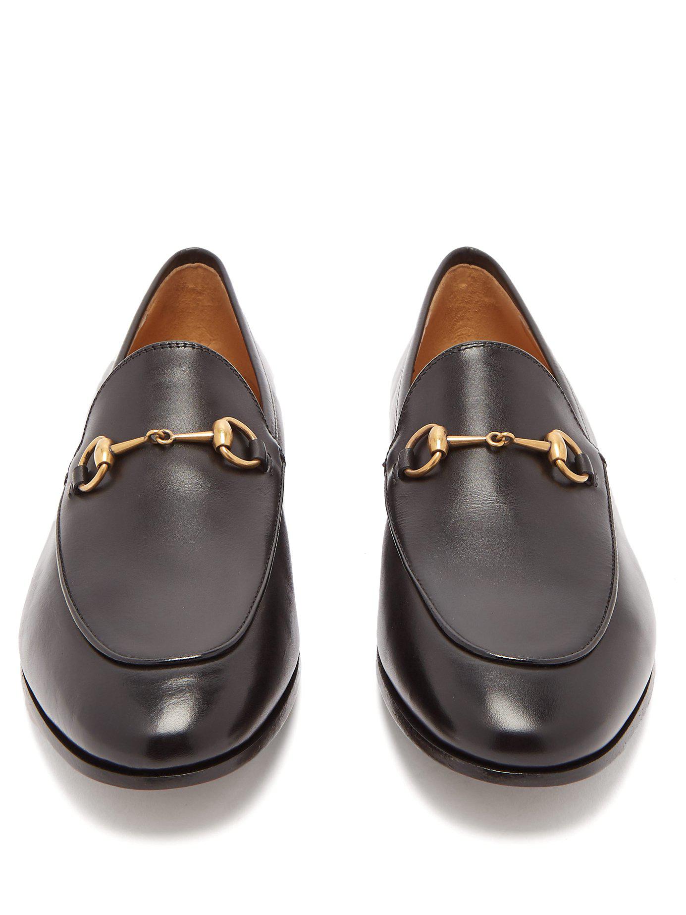 Gucci Jordaan Leather Loafers in Black - Lyst