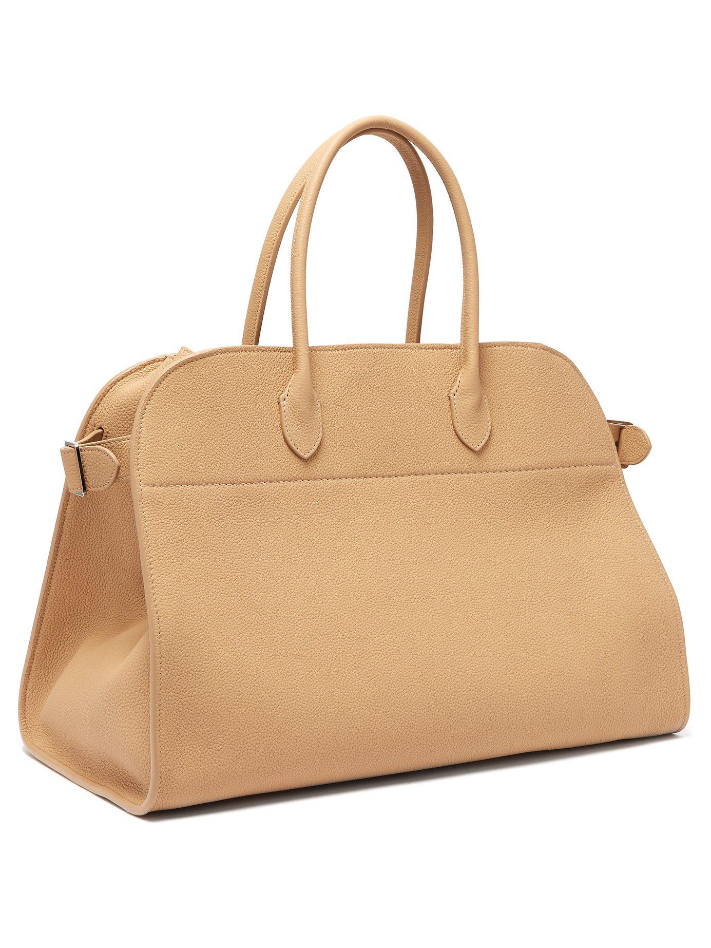 The Row Margaux 17 Grained Leather Tote Bag | Lyst