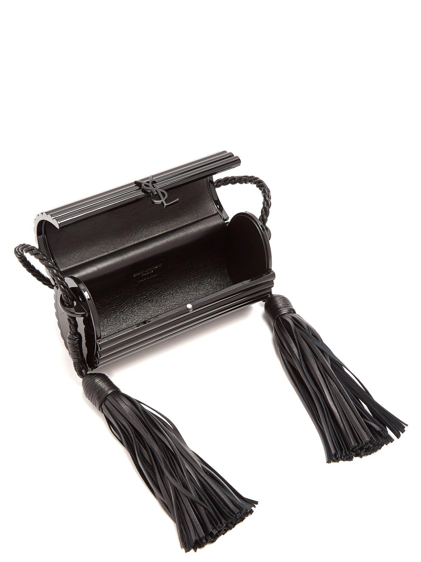 YVES SAINT LAURENT Opium 2 Studded Leather Tassel Bag Black- 20% OFF