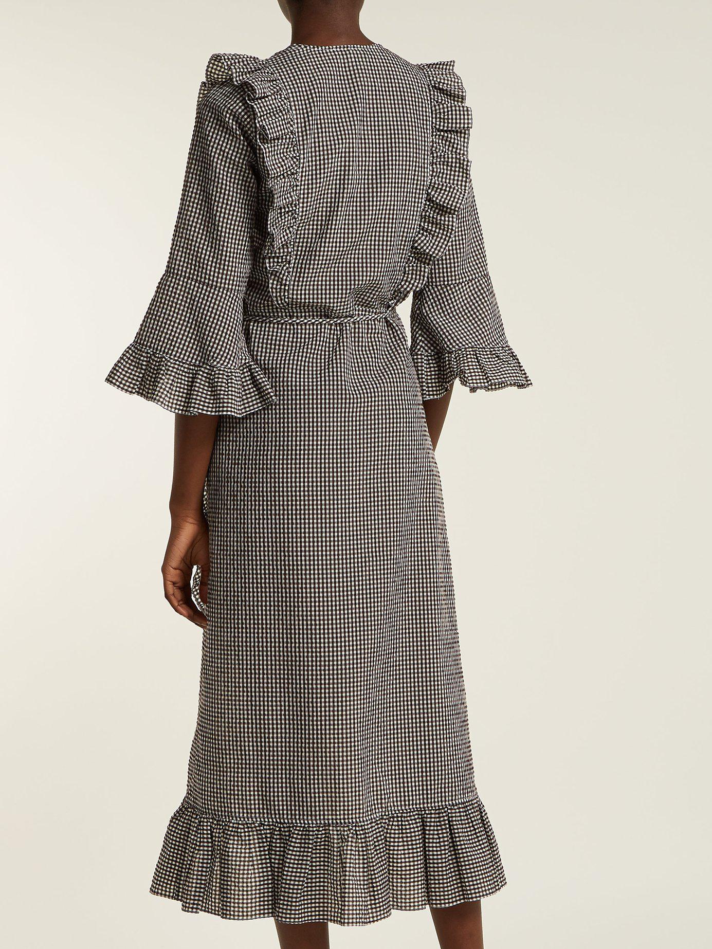 ganni charron wrap skirt
