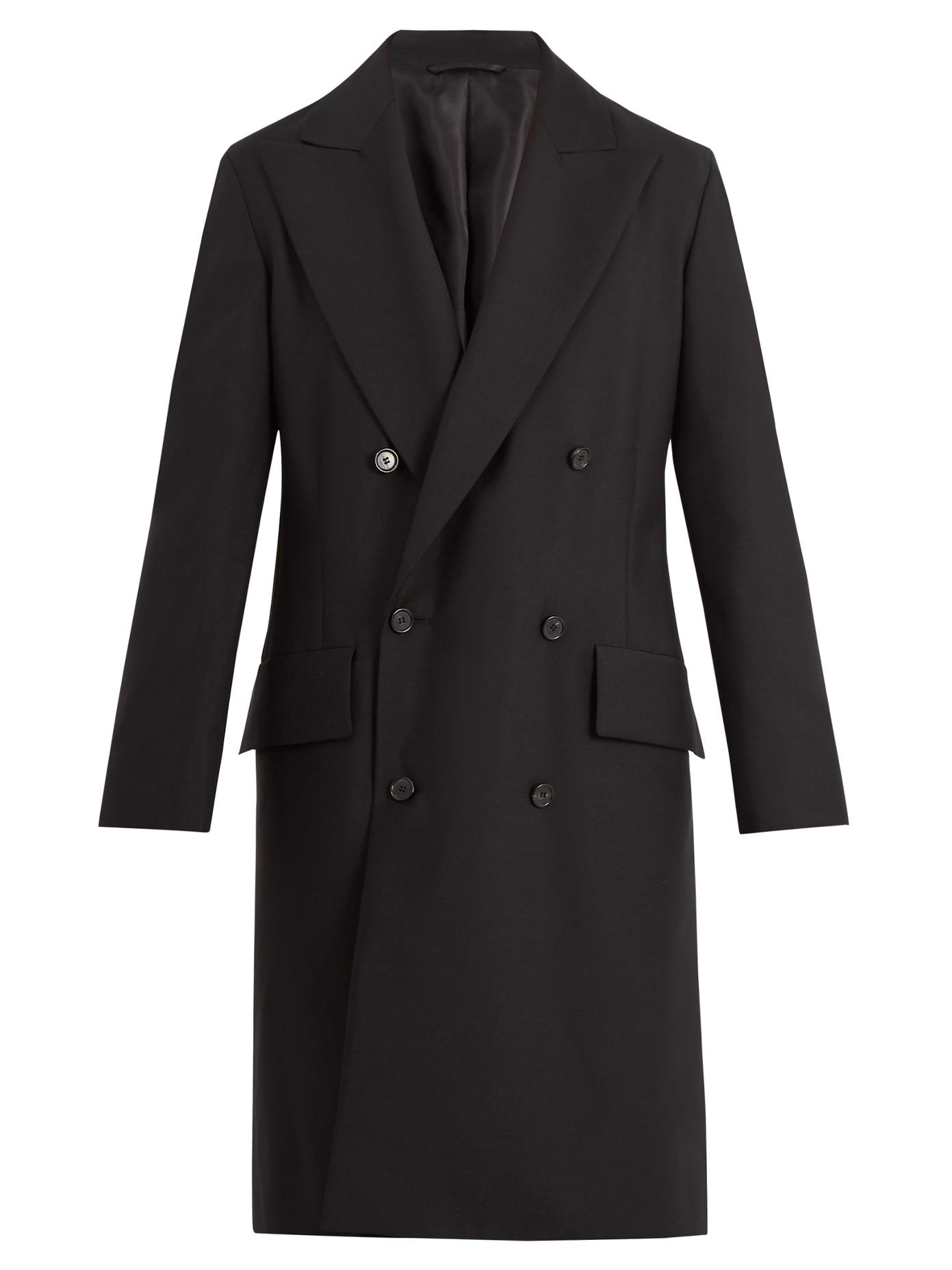 Acne Midox Oversized Double-breasted Overcoat in Black for Men | Lyst