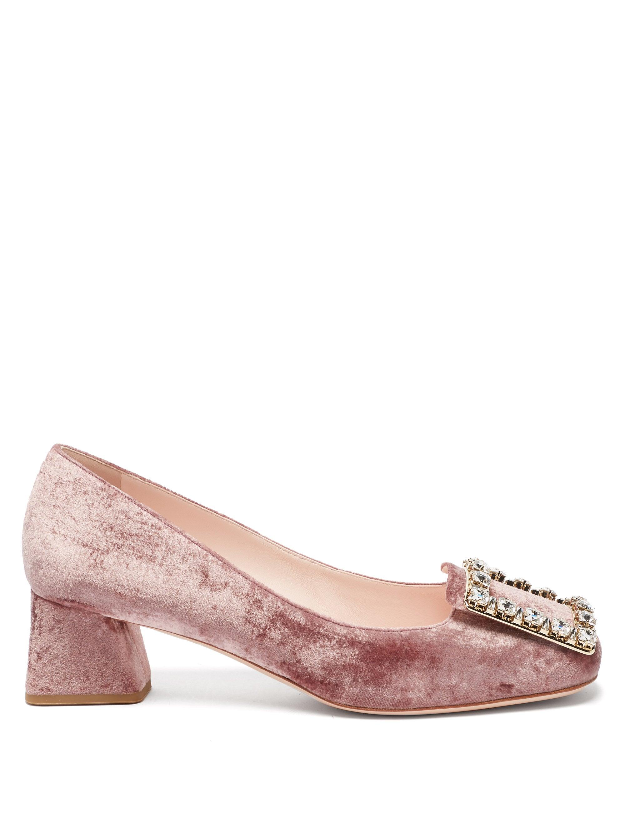roger vivier velvet flats