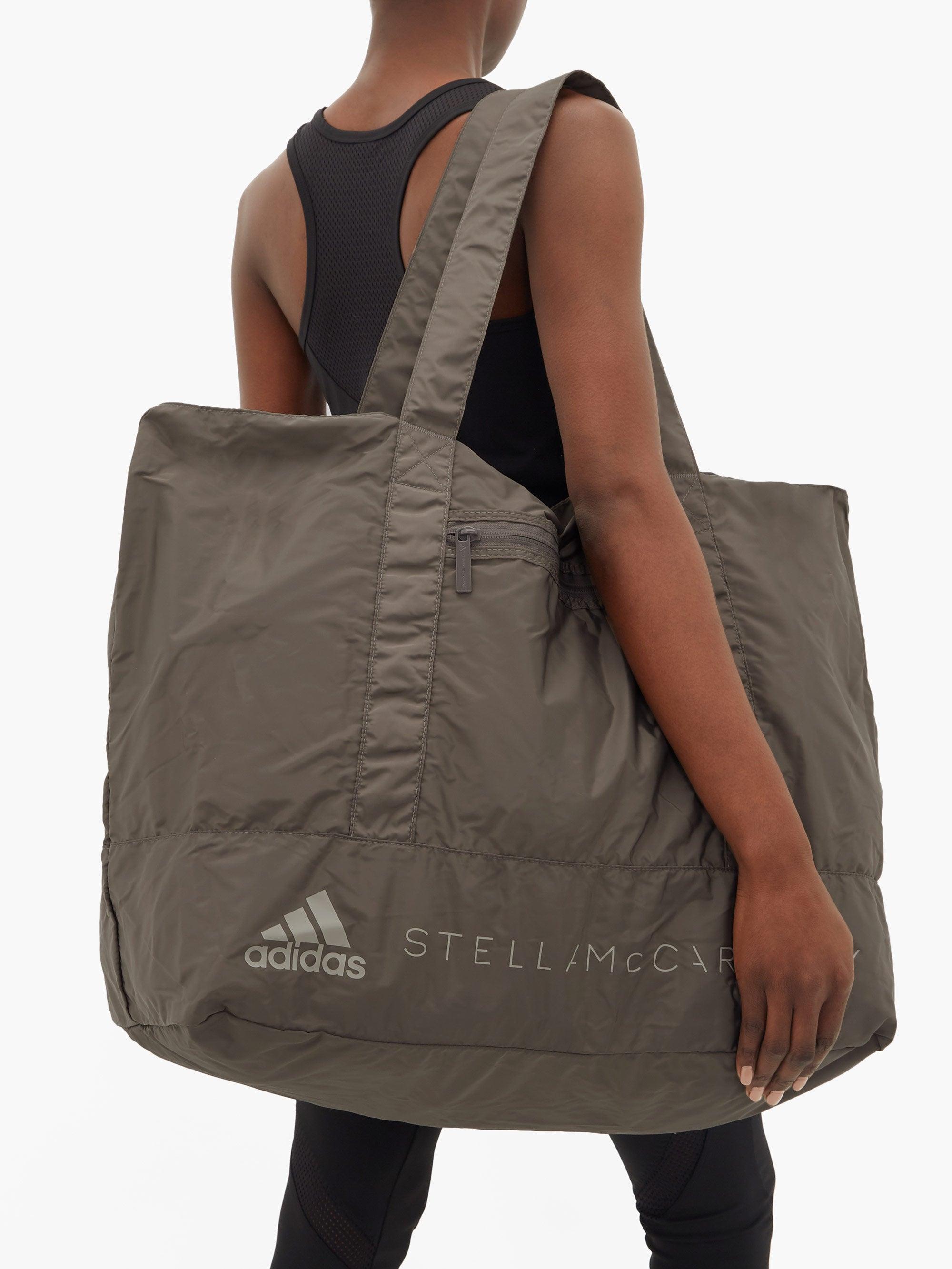 adidas By Stella McCartney Synthetic Oversized Nylon Tote Bag in Dark Grey ( Gray) | Lyst
