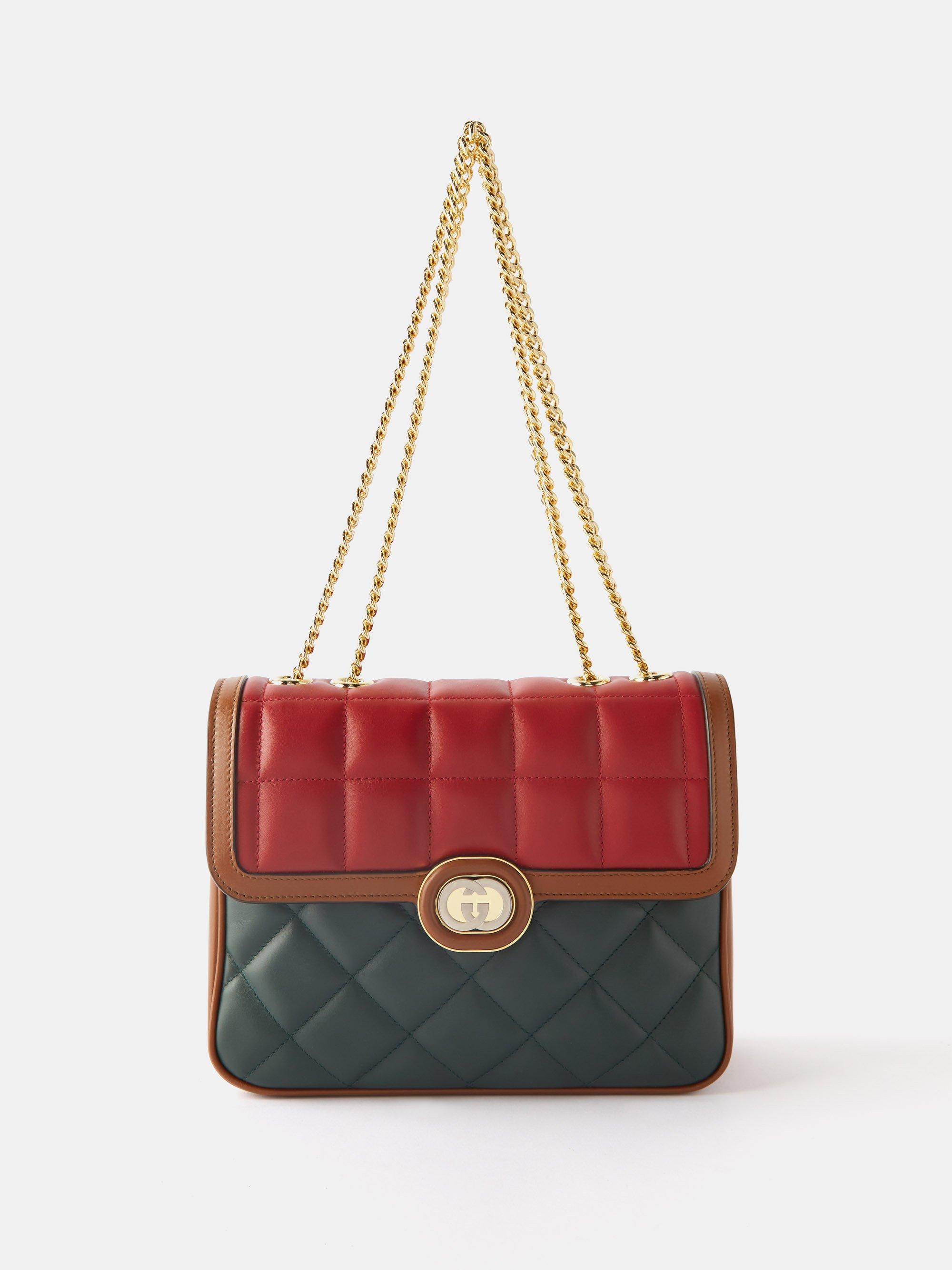 Gucci Deco Quilted Leather Cross-body Bag in Red | Lyst
