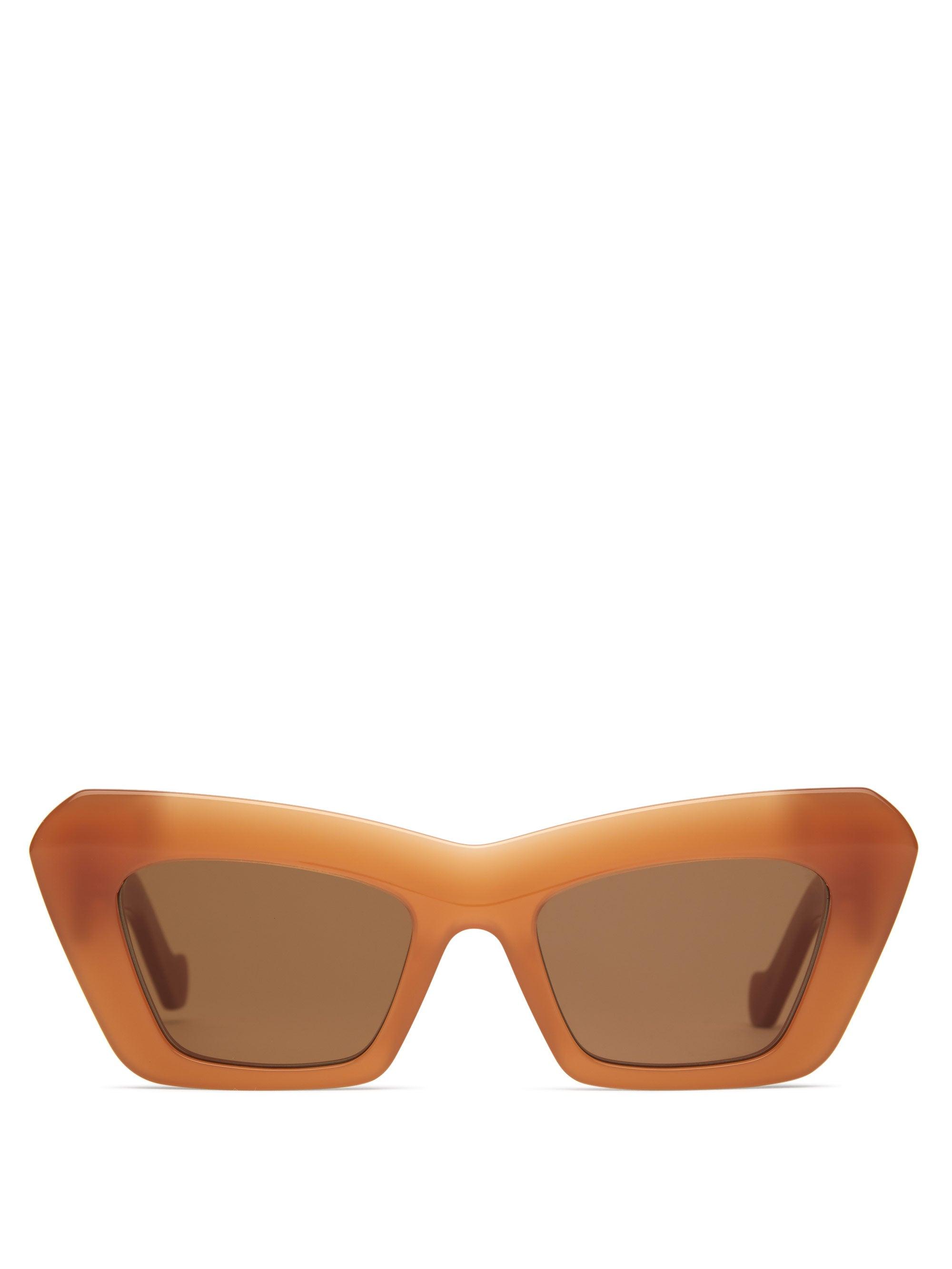 Loewe Anagram-logo Cat-eye Acetate Sunglasses in Orange | Lyst