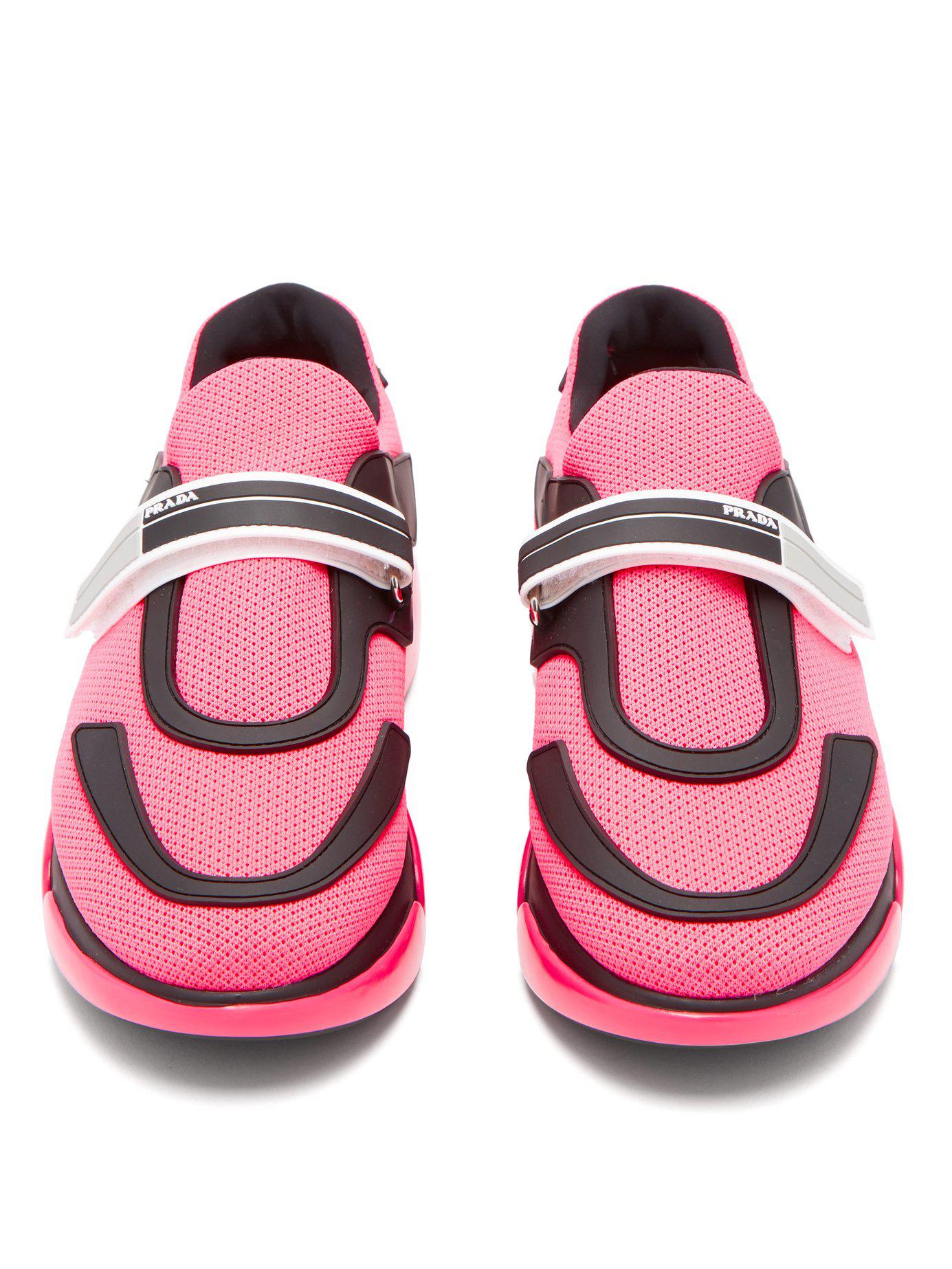 Prada Synthetic Cloudbust Nylon Trainers in Pink | Lyst