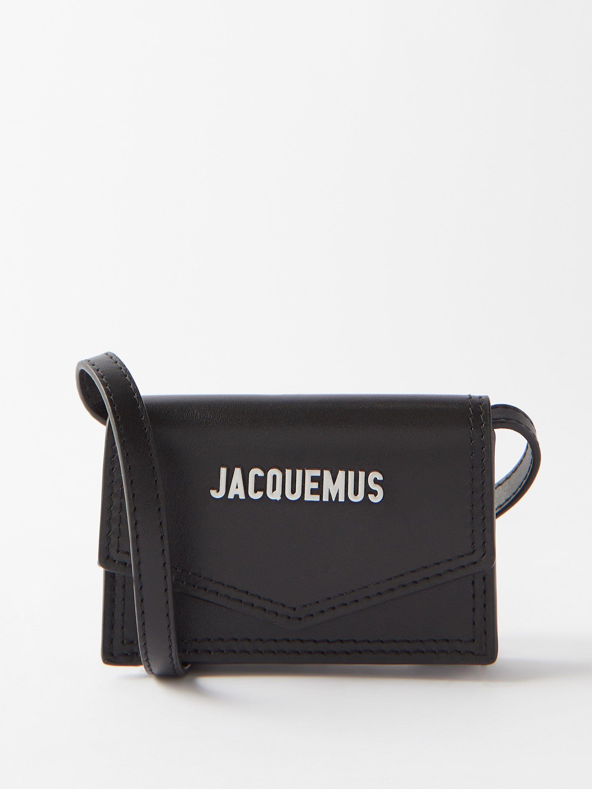 Jacquemus Porte Azur Leather Crossbody Bag in Black for Men Lyst