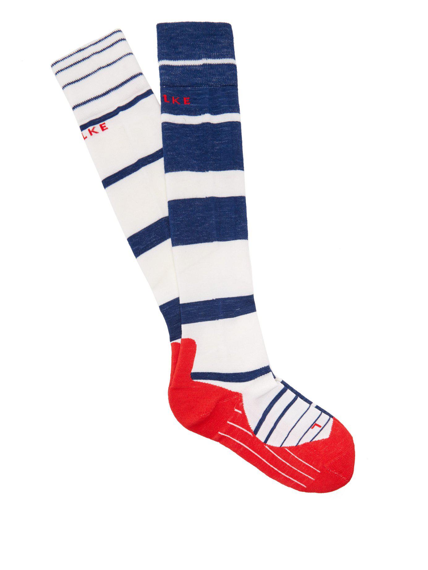 Falke Sk4 Knee-high Cushioned Ski Socks in Blue Stripe (Blue) - Lyst