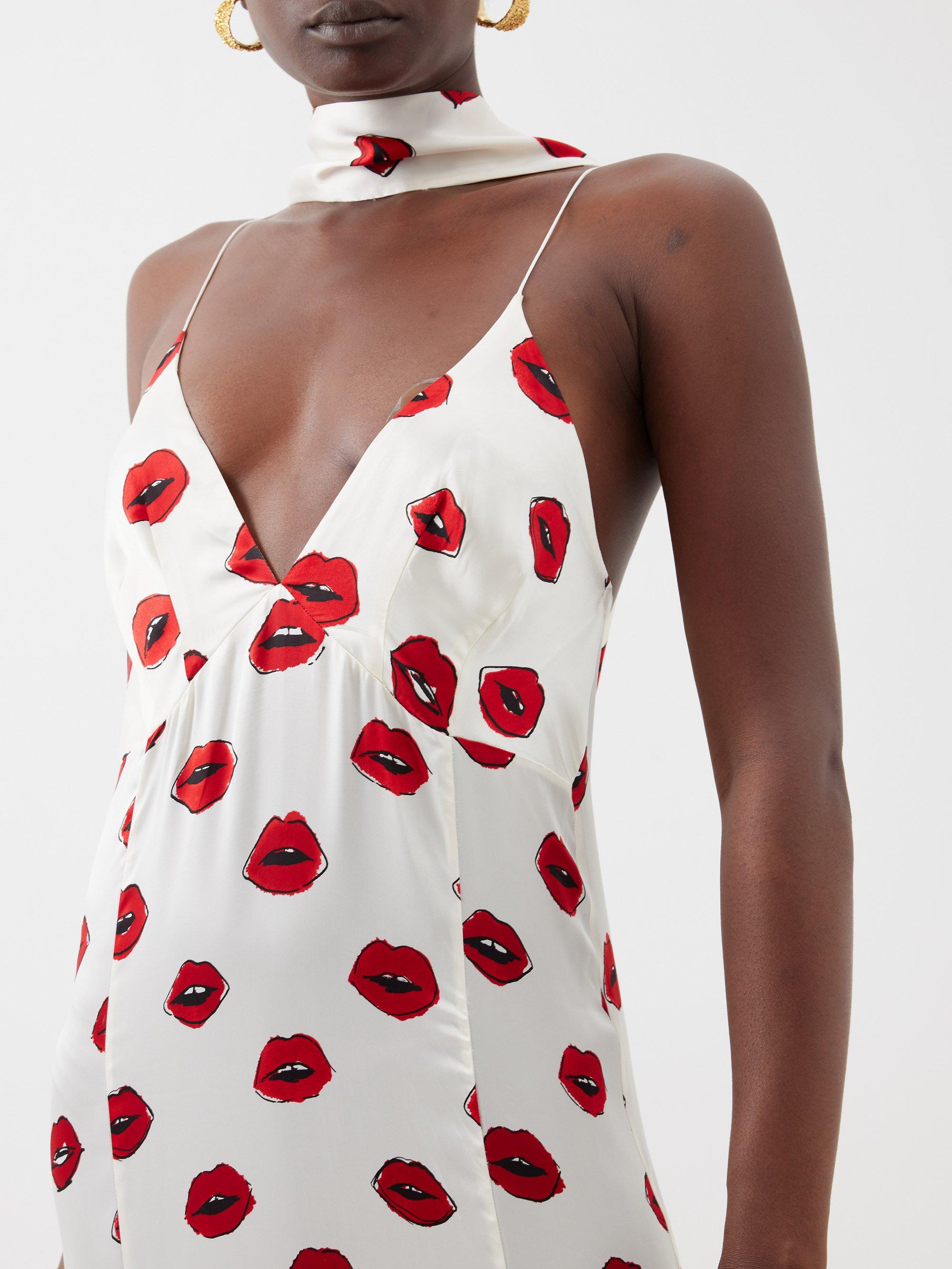 Zara lip print clearance dress