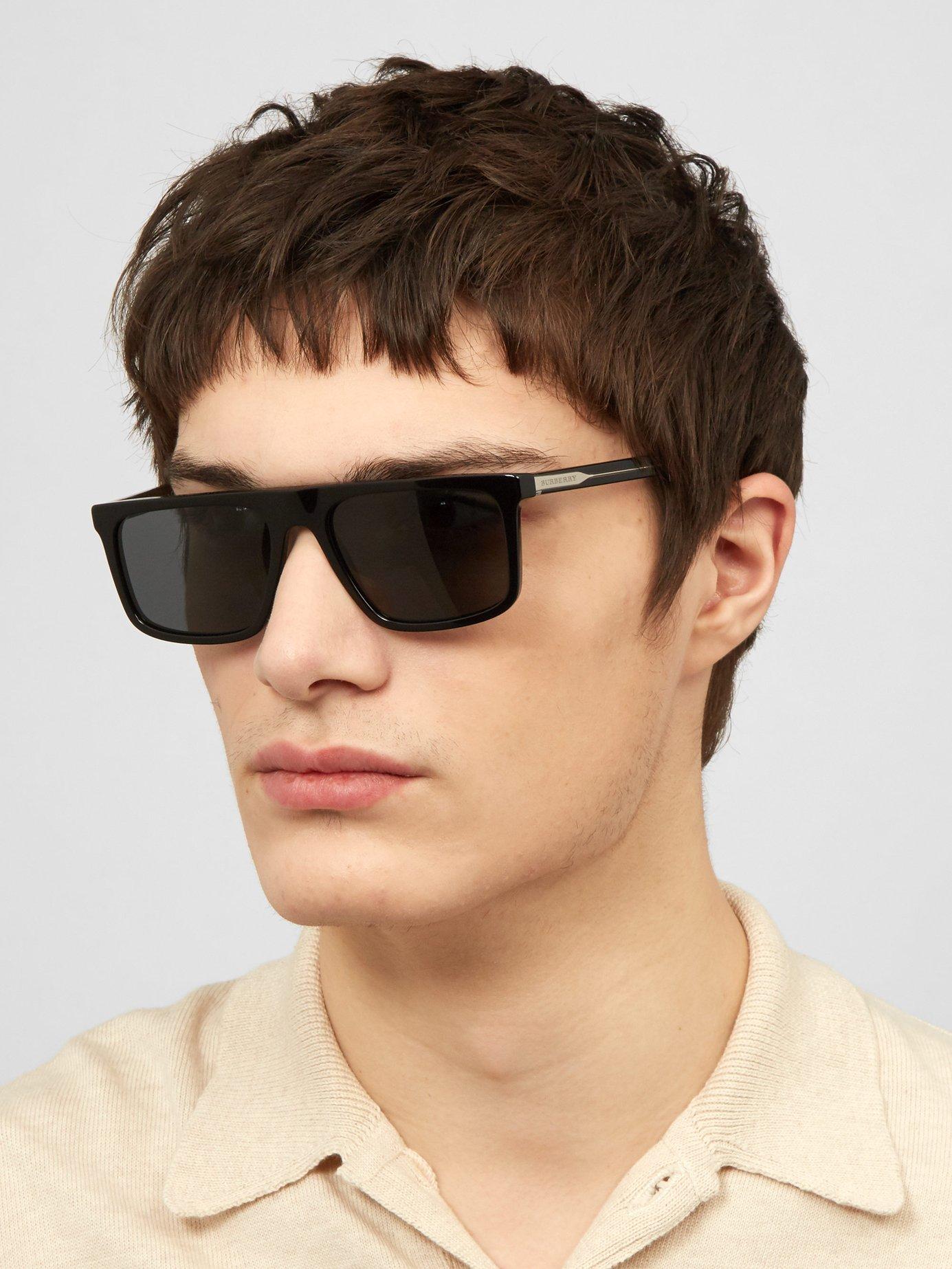 Burberry Penford Square Acetate Sunglasses in Black for Men | Lyst