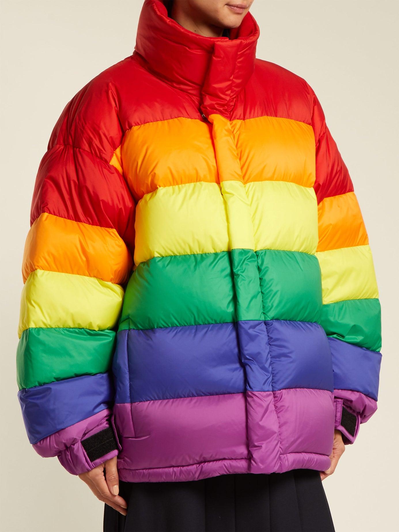 Burberry Fleece Rainbow Feather Down Puffer Jacket - Lyst