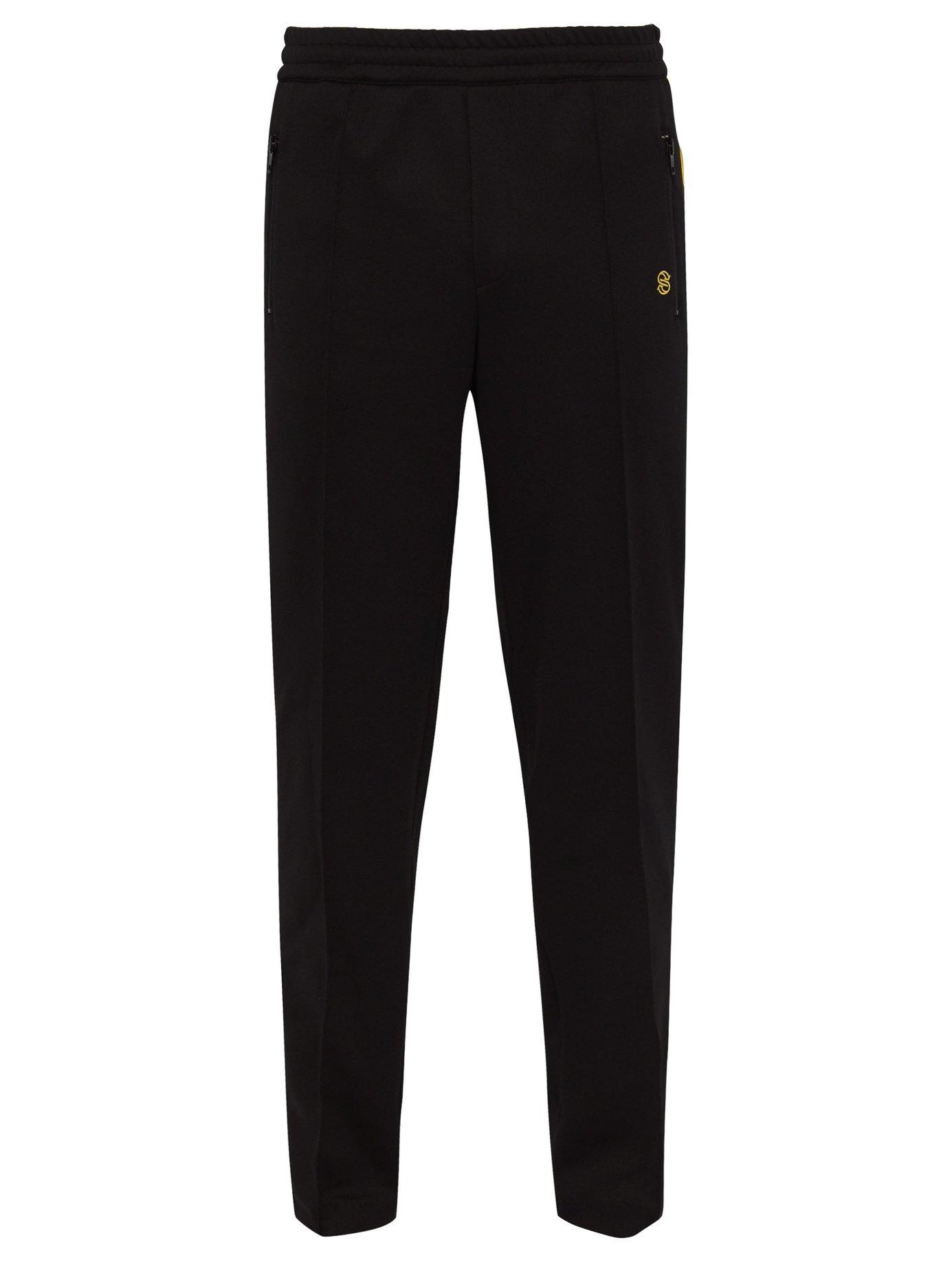 black side stripe pants