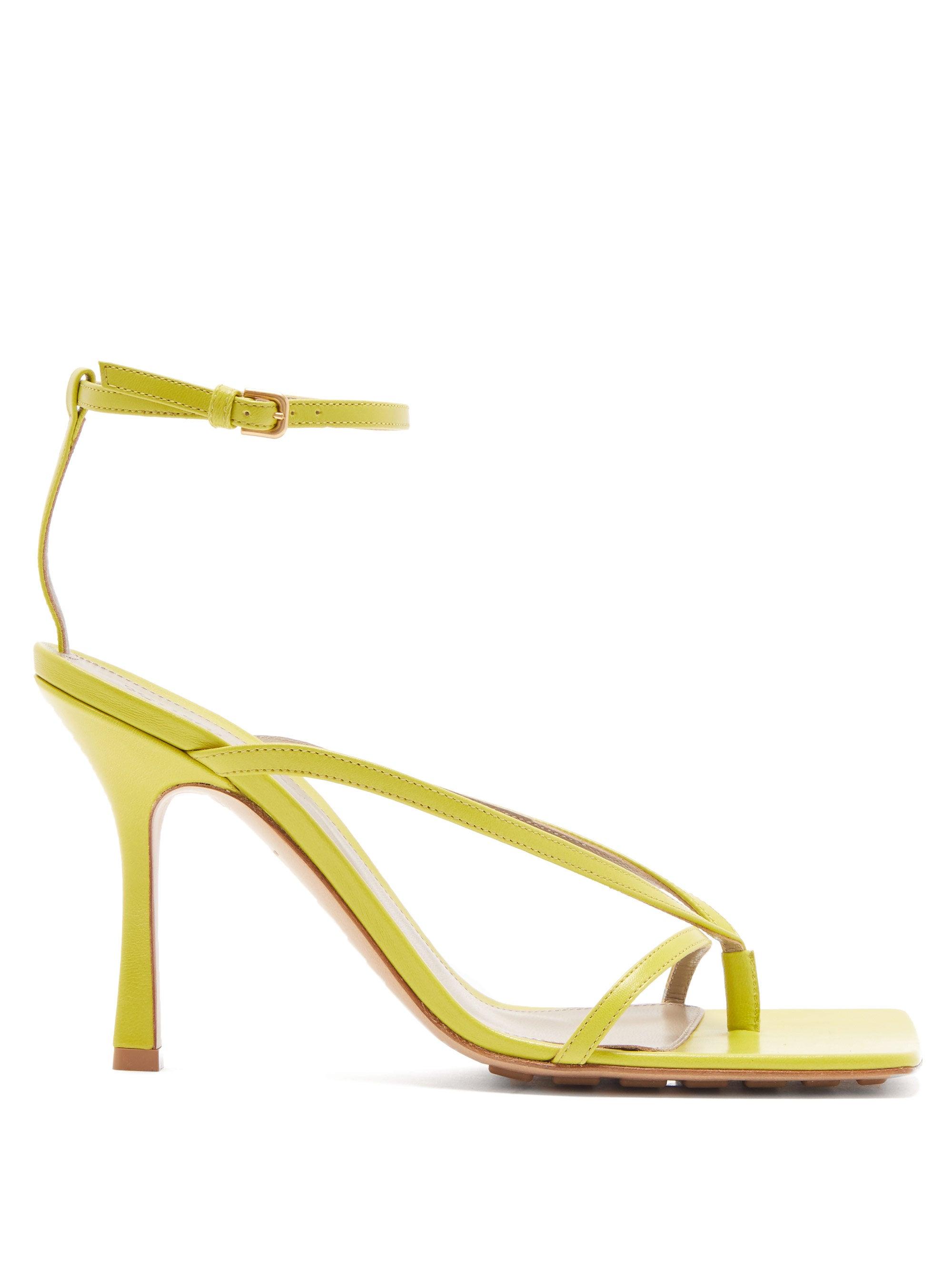 bottega veneta women's square toe strappy high heel sandals