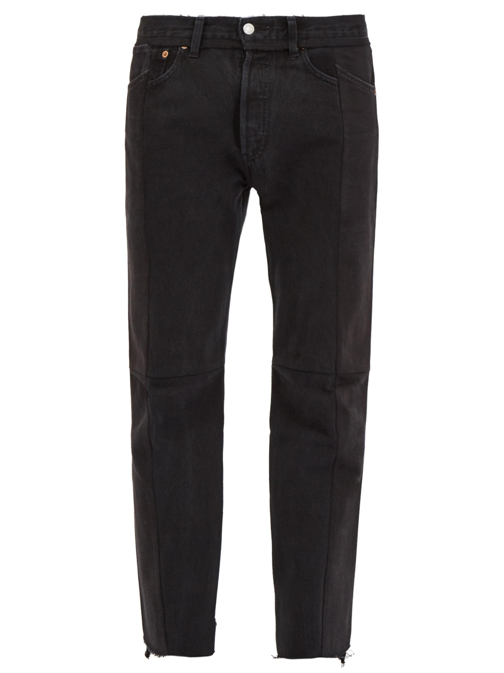 Vetements Denim Deconstructed Straight-leg Jeans in Black for Men - Lyst