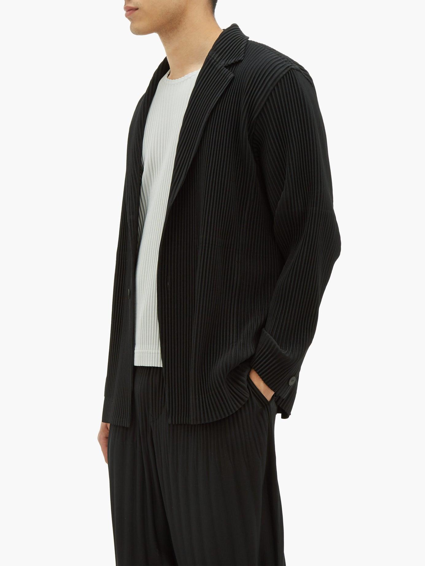 Homme Plissé Issey Miyake Single-breasted Pleated Blazer in Black for ...