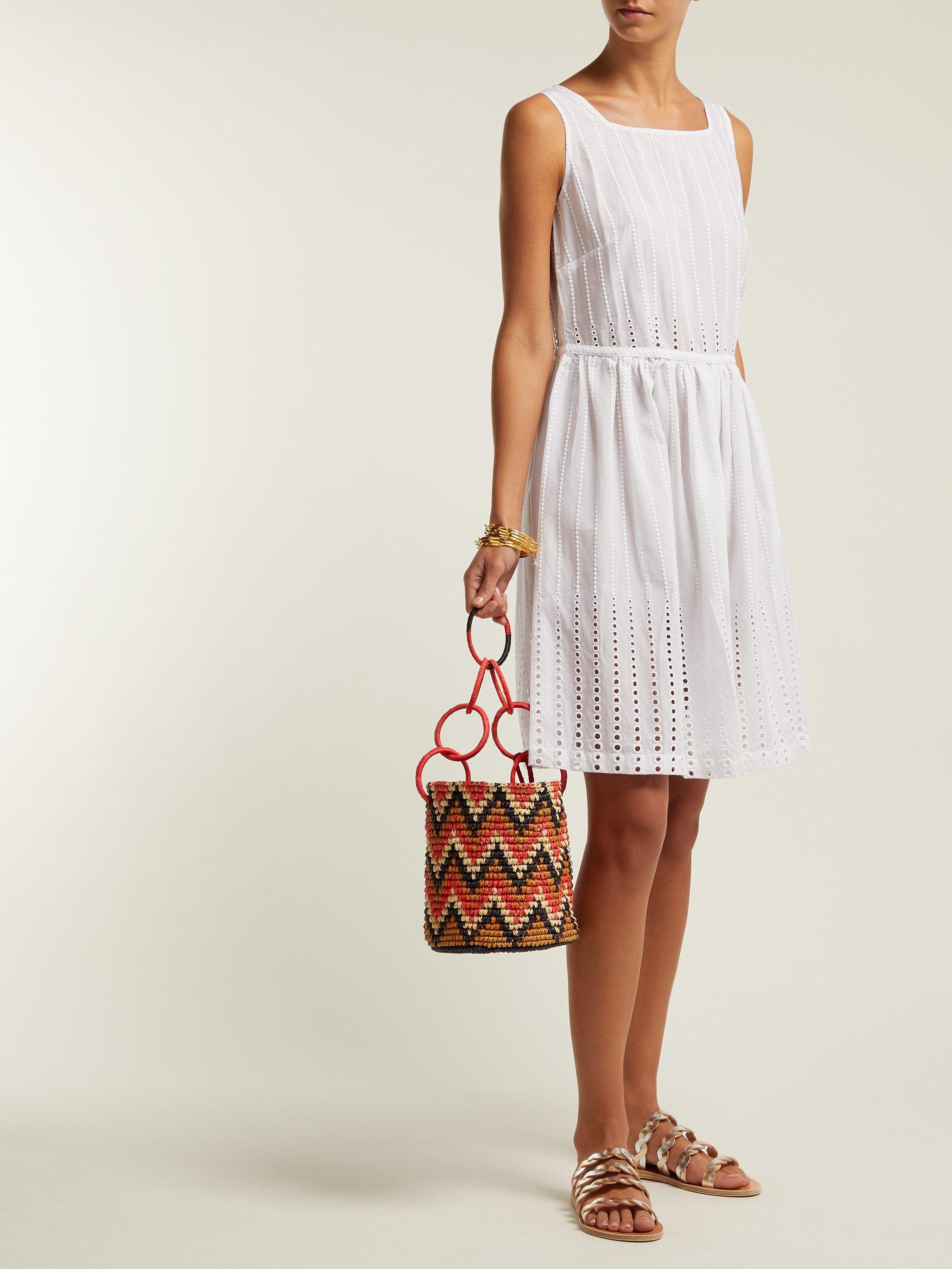 Le Sirenuse Audrie Broderie-anglaise Dress in White - Lyst