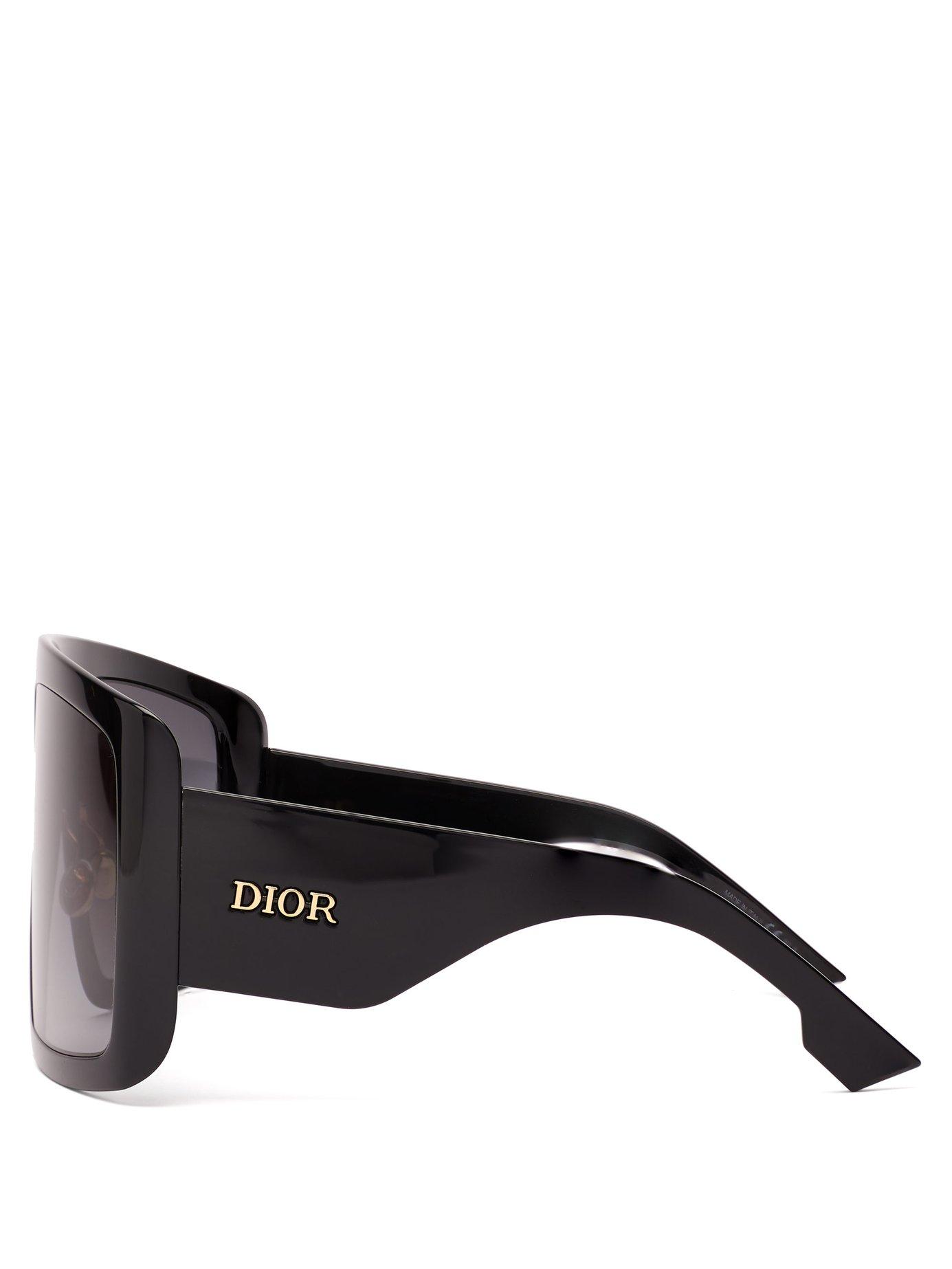 dior black oversized sunglasses