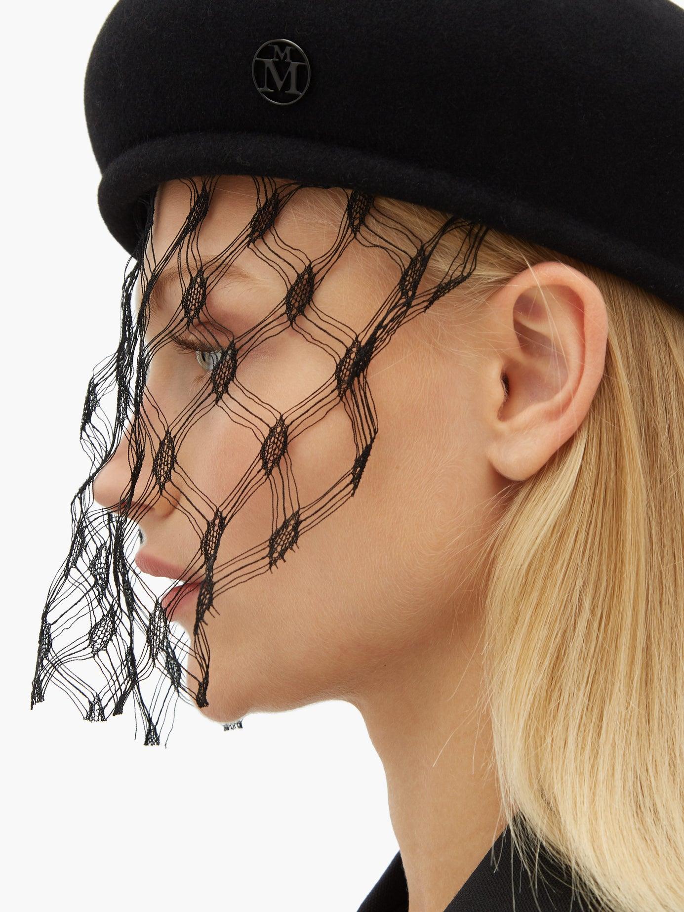 Maison Michel 'bonnie' Lace Veil Rabbit 