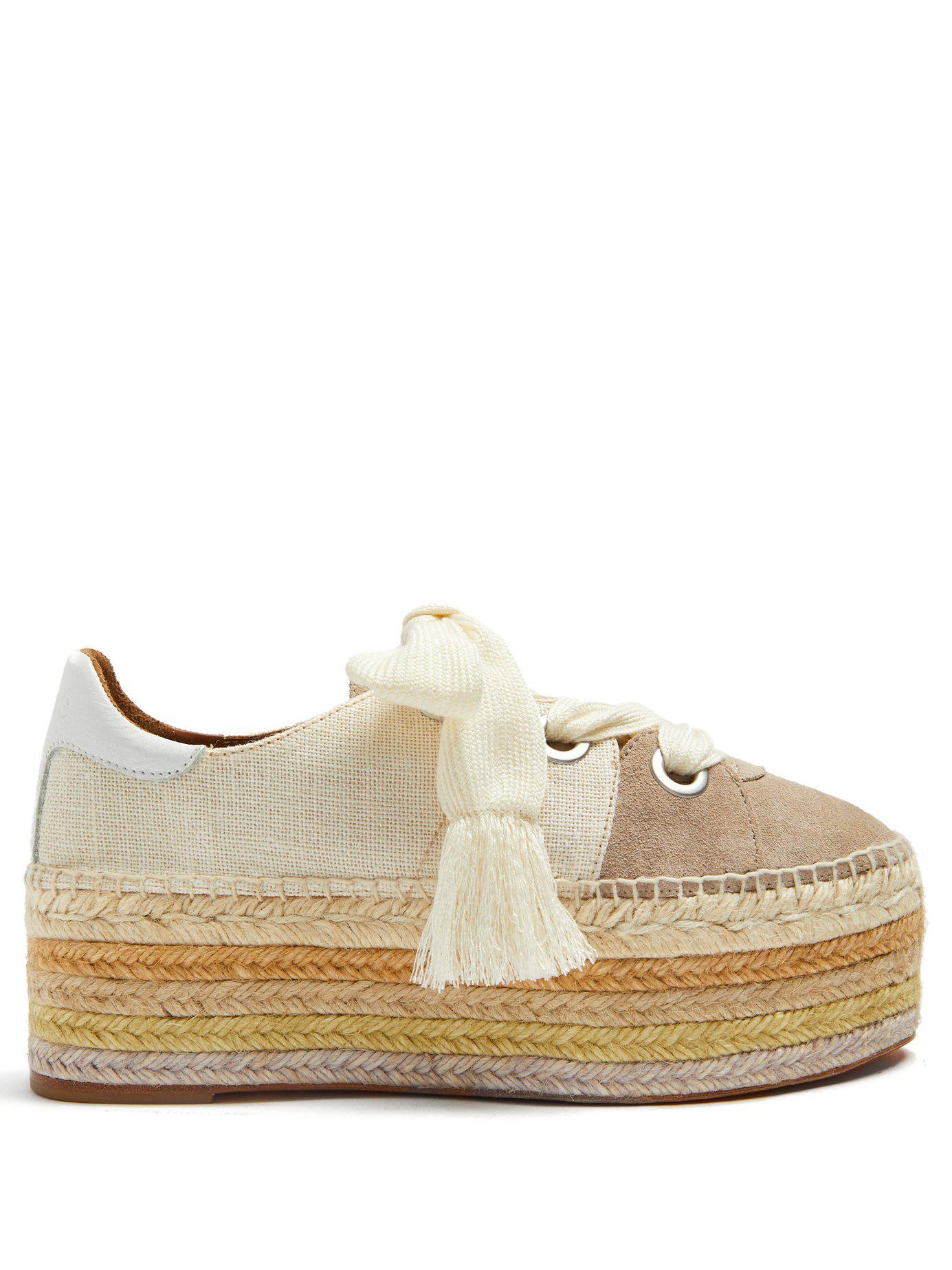 espadrille plateforme lacet